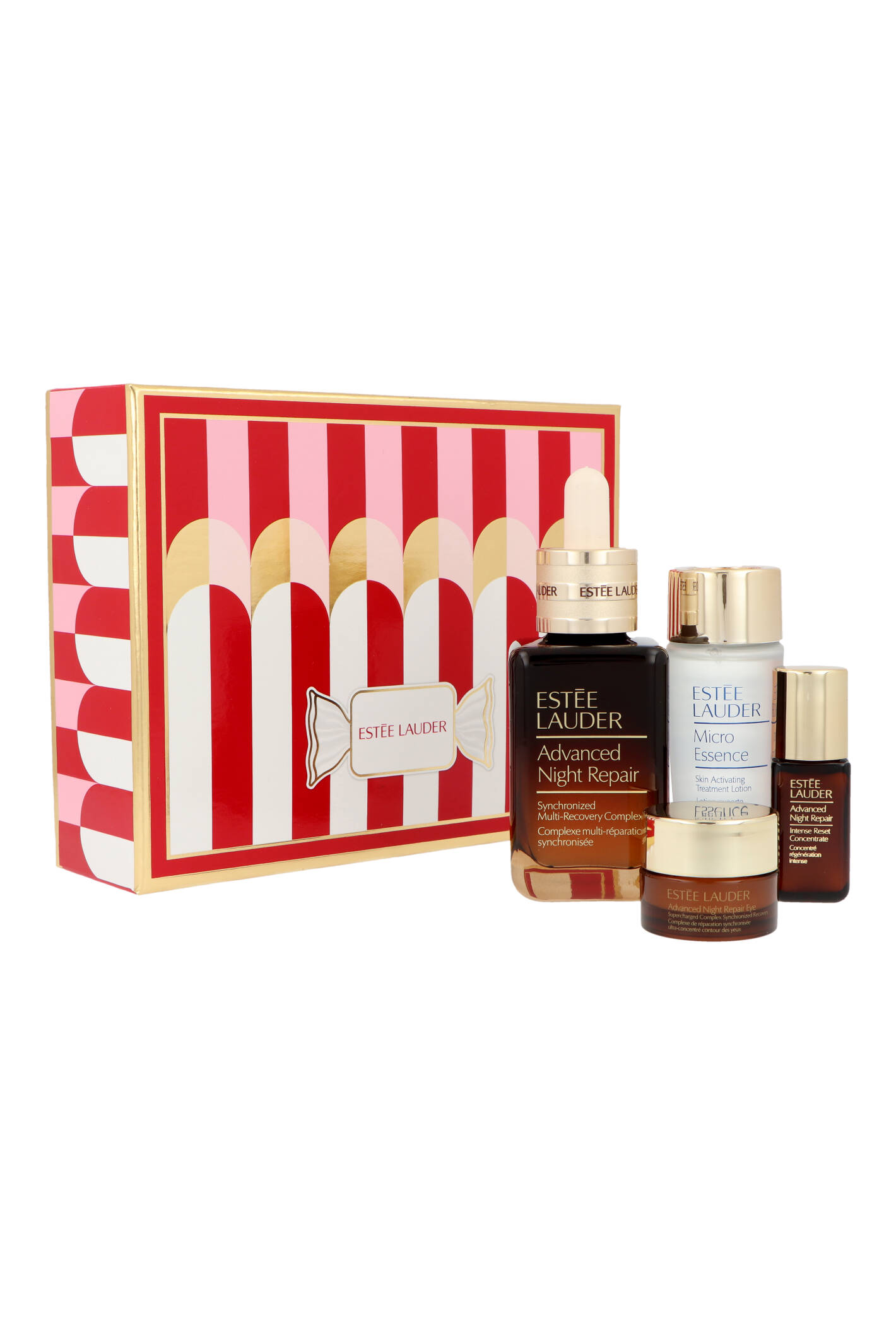 Zestaw Estee Lauder Advanced Night Repair Synchronized Multi-Recovery Complex 50ml + Micro Essence Skin Activating Treatment Lotion 30ml + Intense Reset Concentrate 5ml + Eye Supercharged Complex 5ml