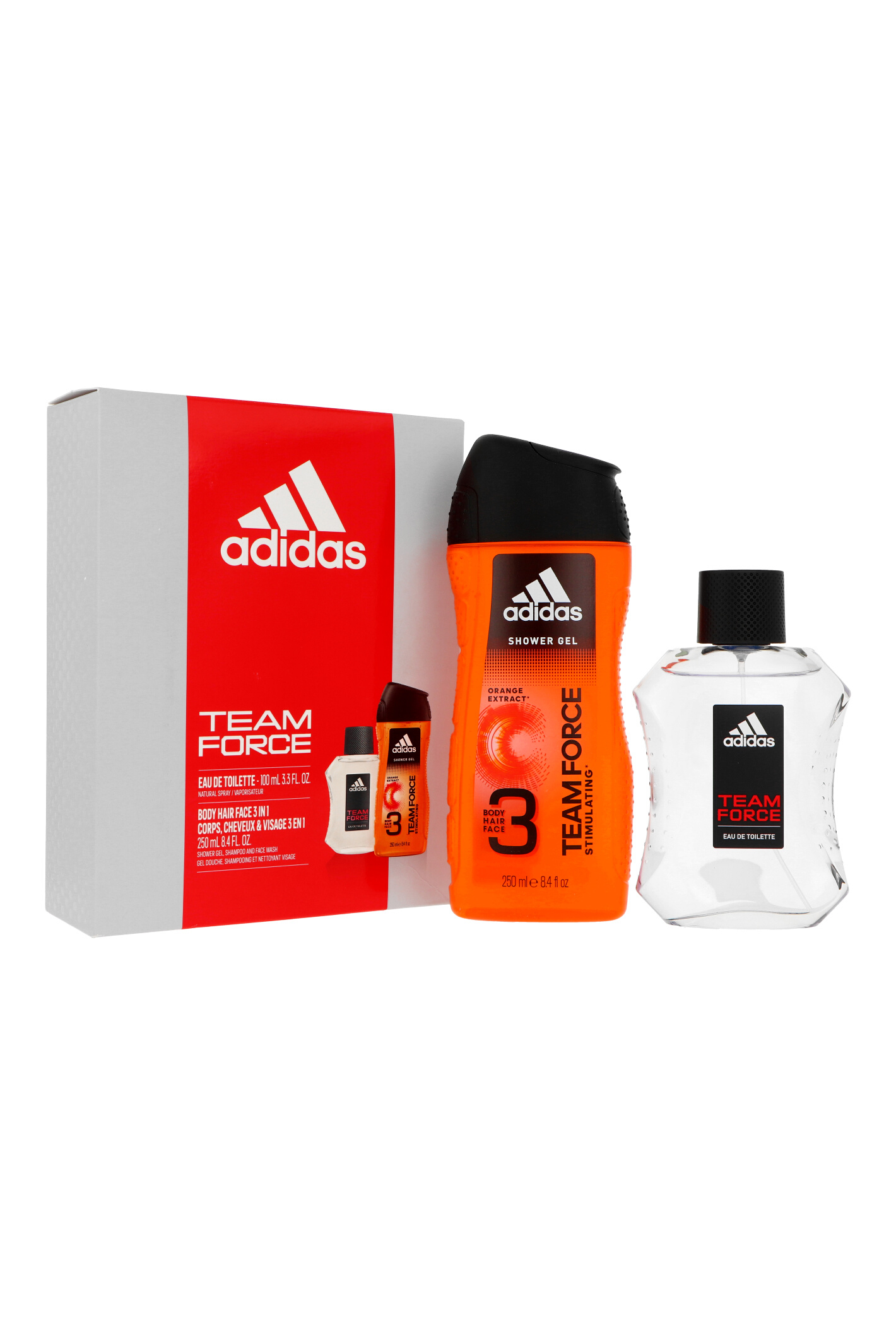 Zestaw Adidas Team Force Edt 100ml + Shower Gel 250ml