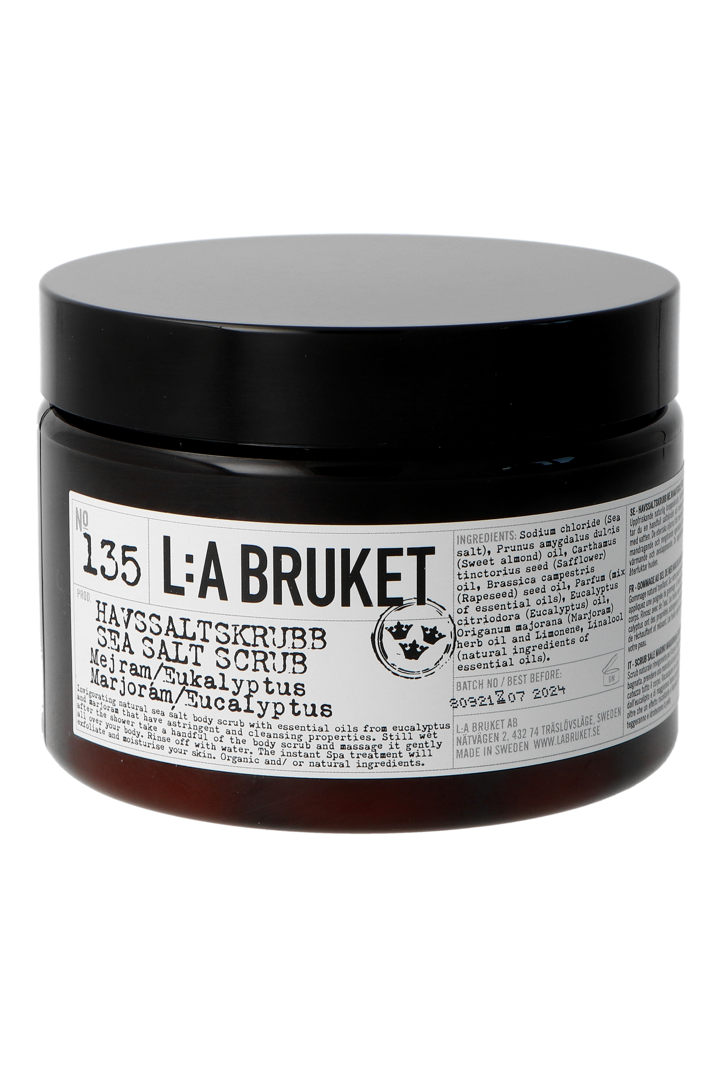L:A Bruket 135 Marjoram/Eucalyptus Sea Salt Scrub 420g