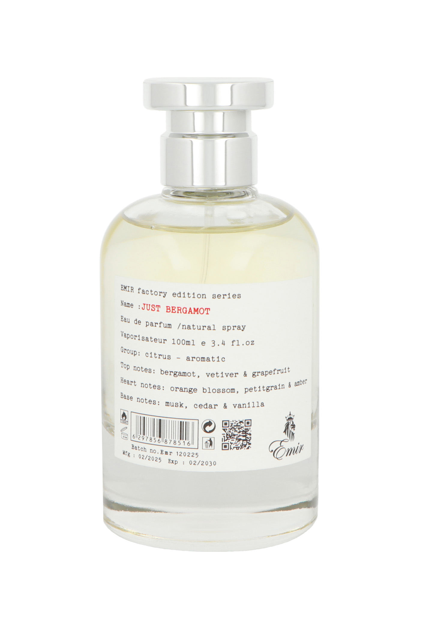 Paris Corner Emir Just Bergamot Factory Edition Edp 100ml