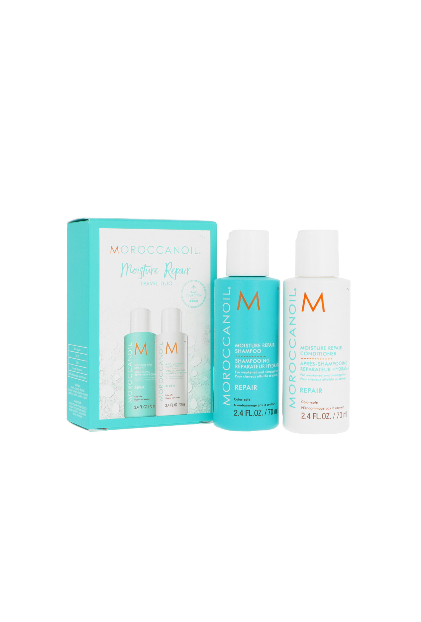 Zestaw Moroccanoil Moisture Repair Travel Duo Shampoo 70ml + Conditioner 70ml