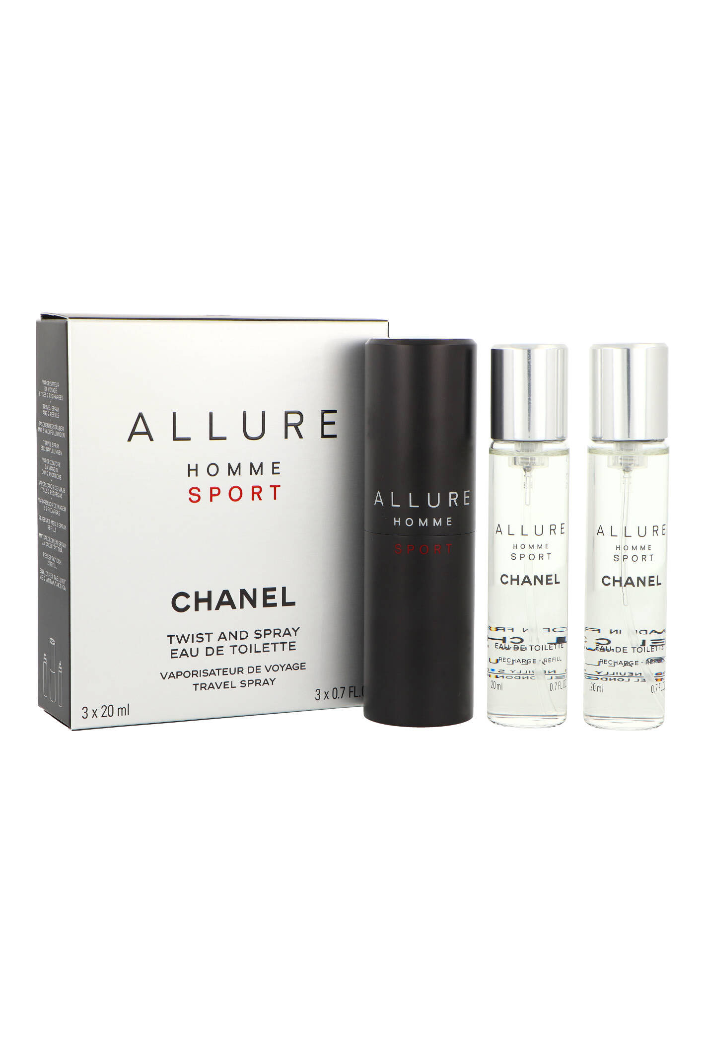 Zestaw Chanel Allure Homme Sport Edt 3x20ml Refill