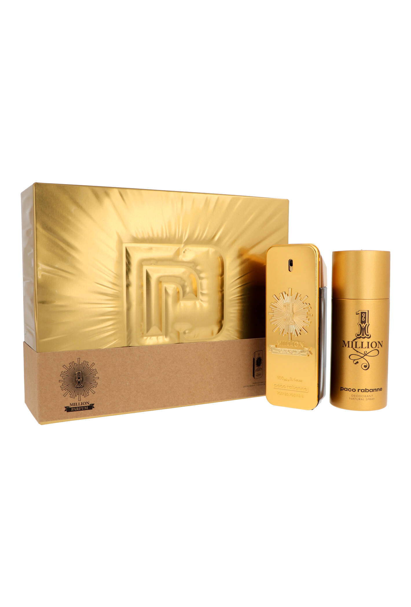 Zestaw Paco Rabanne 1 Million Parfum 100ml + Deodorant 150ml