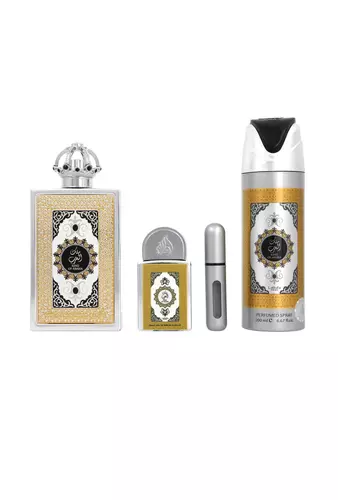 Zestaw Lattafa King Of Arabia Edp 100ml + Edp 20ml + Deodorant 200ml miniatura