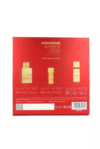 Zestaw Al Haramain Amber Oud Ruby Edition Pure Perfume 75 ml + Pure Perfume 30ml + Deodorant Body Spray 200ml miniatura