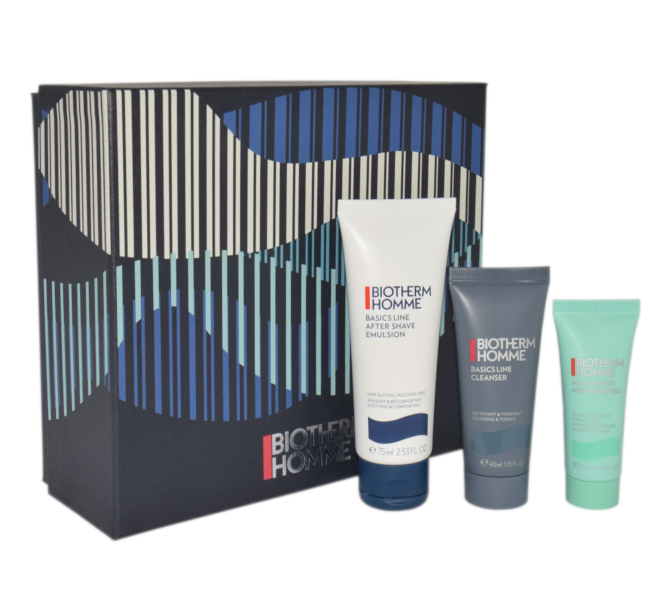 Zestaw Biotherm Homme Basic Line Cleanser 40ml + Aquapower Advanced Gel 20ml + Basics Line After Shave Emulsion 75ml