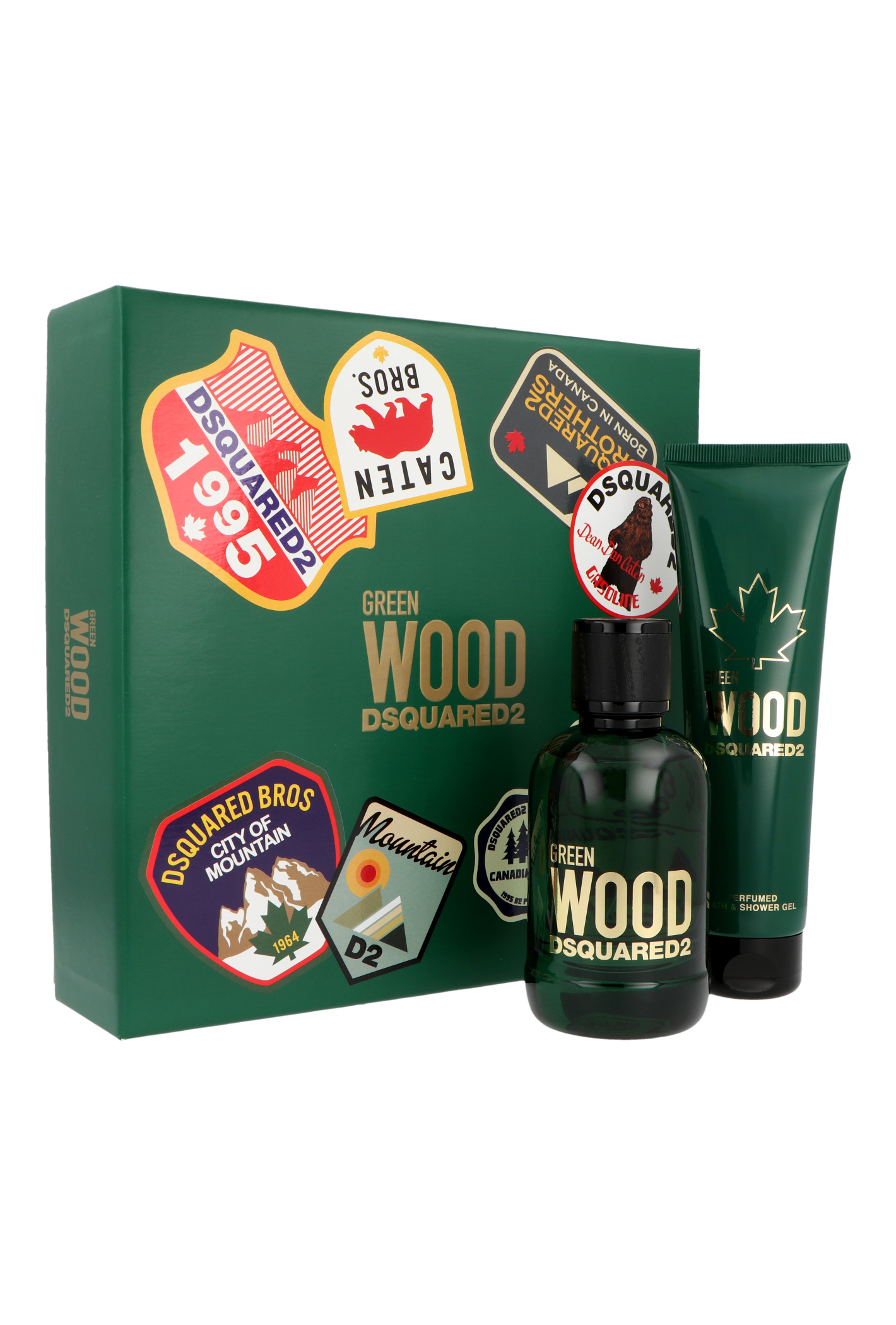 Zestaw Dsquared Wood Green Pour Homme Edt 100ml + Bath & Shower Gel 150ml