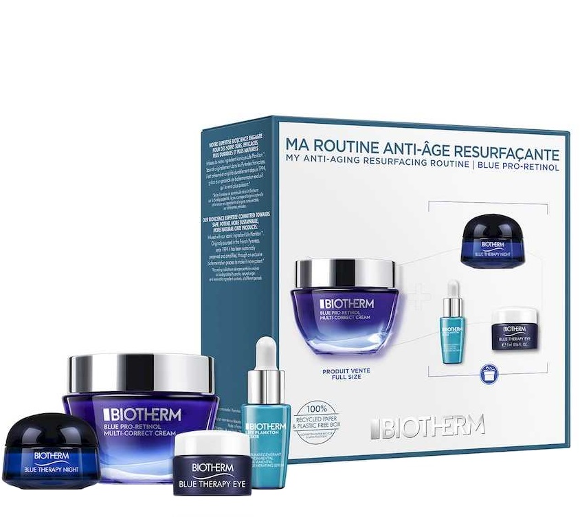 Zestaw Biotherm Blue Therapy Pro Retinol Multi Correct Cream 50ml + Life Plankton Elixir 7ml + Blue Therapy Eye 5ml + Blue Therapy Night 15ml