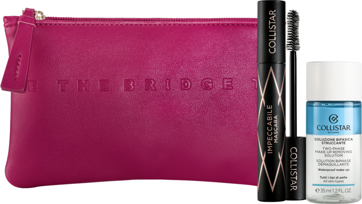 Zestaw Collistar Mascara Impeccable Ultra Black Mascara + Bi-Phase Make-Up Remover Solution 35 ml + Pouch