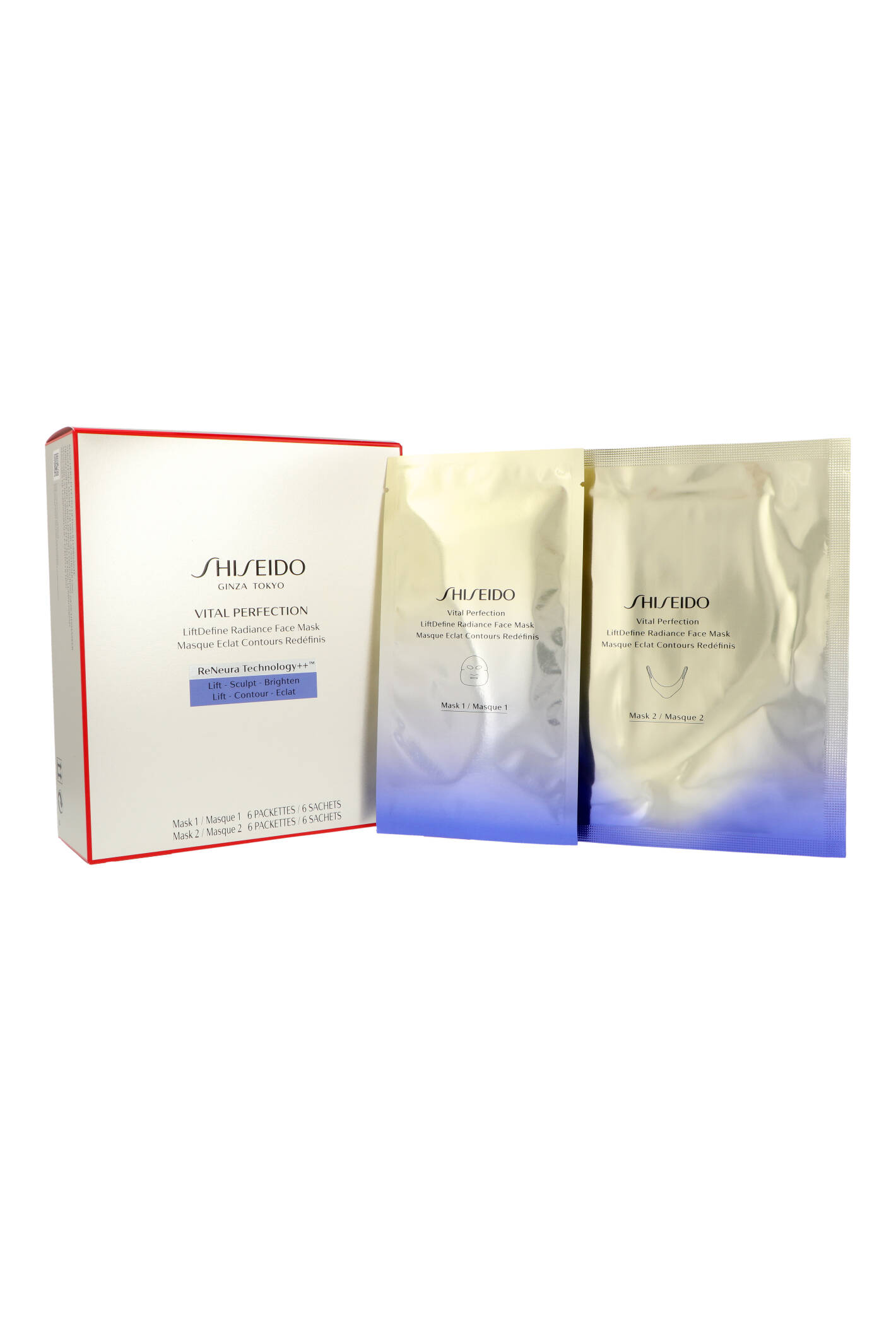 Zestaw Shiseido Vital Perfection LiftDefine Radiance 2-Part Face Mask x6