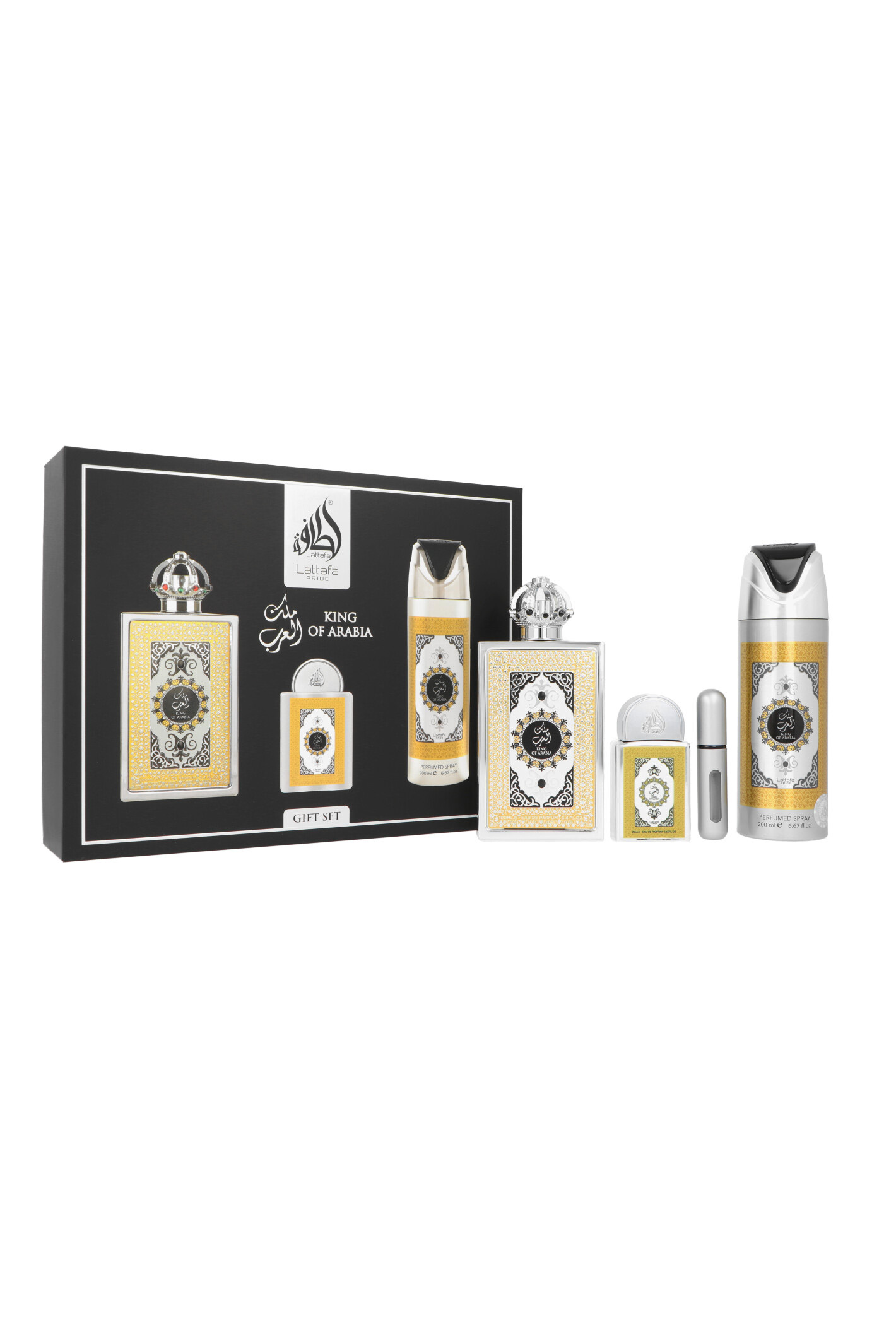 Zestaw Lattafa King Of Arabia Edp 100ml + Edp 20ml + Deodorant 200ml