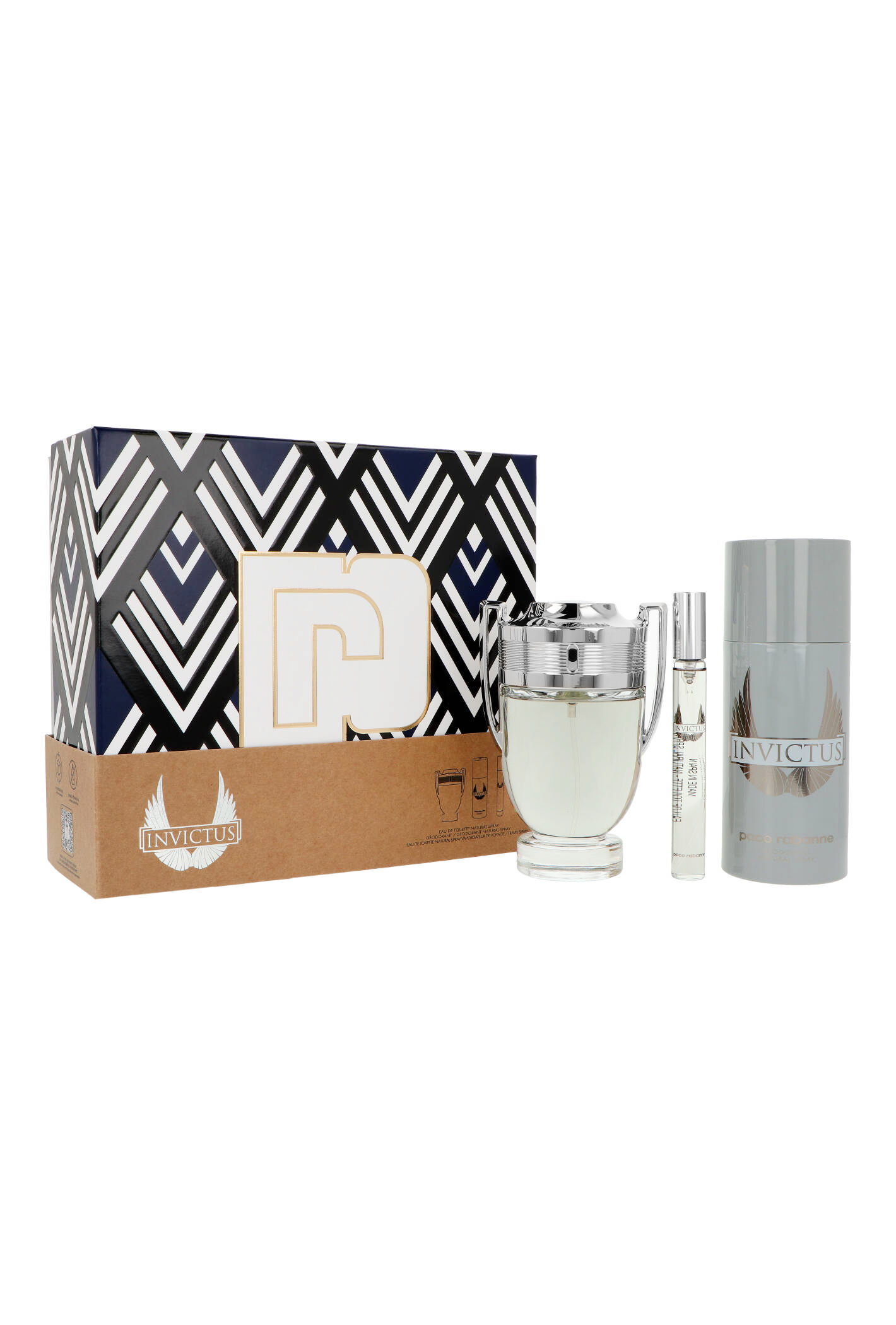 Zestaw Paco Rabanne Invictus Edt 100ml + Deodorant 150ml + Edt 10ml