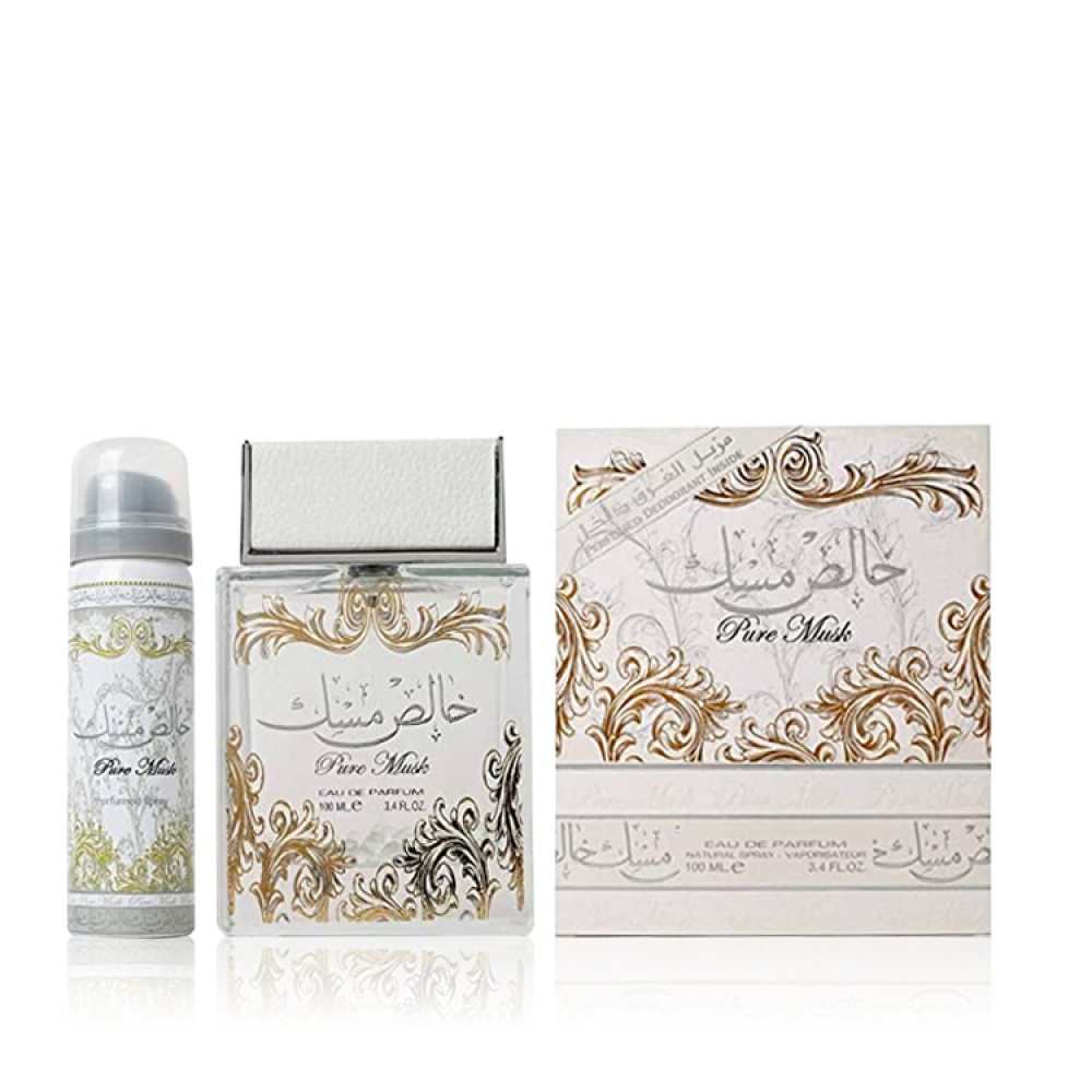 Zestaw Lattafa Pure Musk Edp 100ml + Deodorant 50ml miniatura