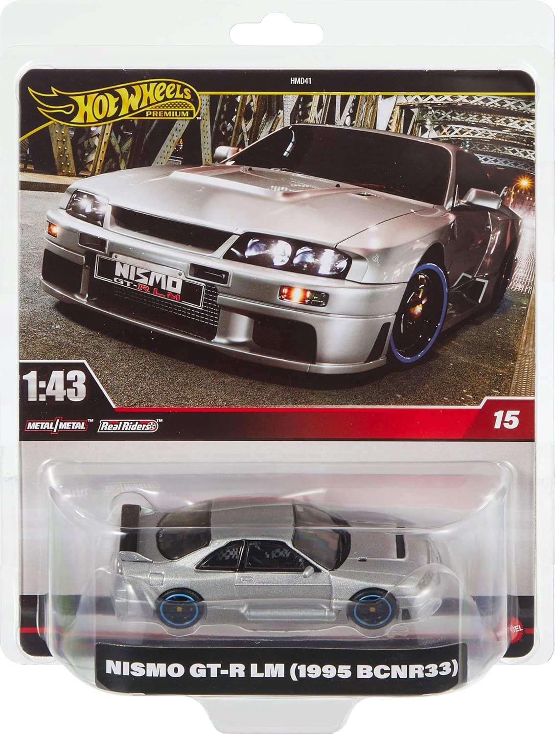 ミニカー Hot Wheels NISMO GT-R LM 1:43 Masina, 1995 Nismo GT-R LM BCNR33, Hot Wheels, metal, argintiu, 1
