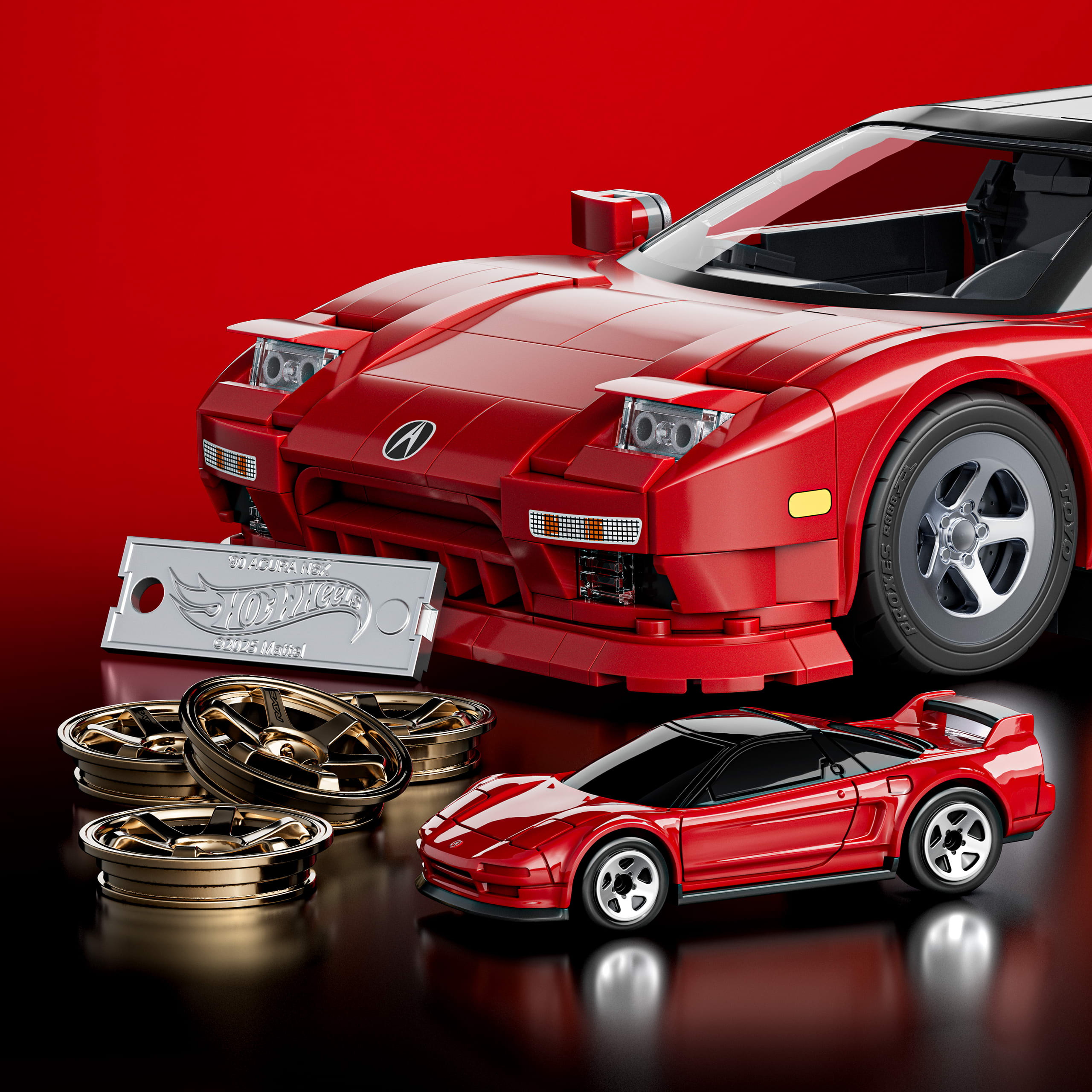 Set de constructie Mattel Brick Shop '90 Acura NSX, 876 elemente