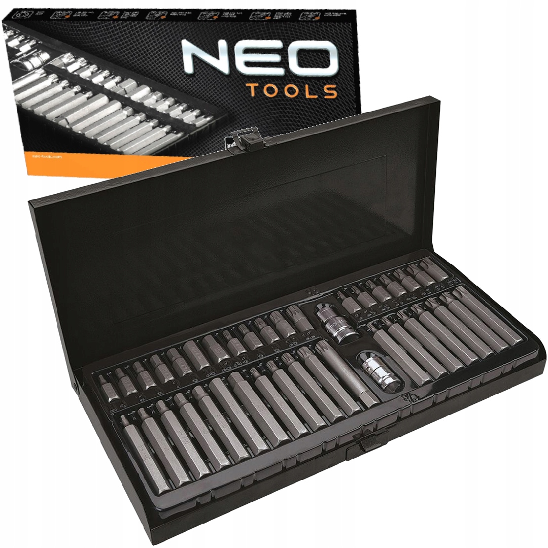 Set 40 buc. capete surubelnite Torx, Spline, Hex, NEO, 30x75mm