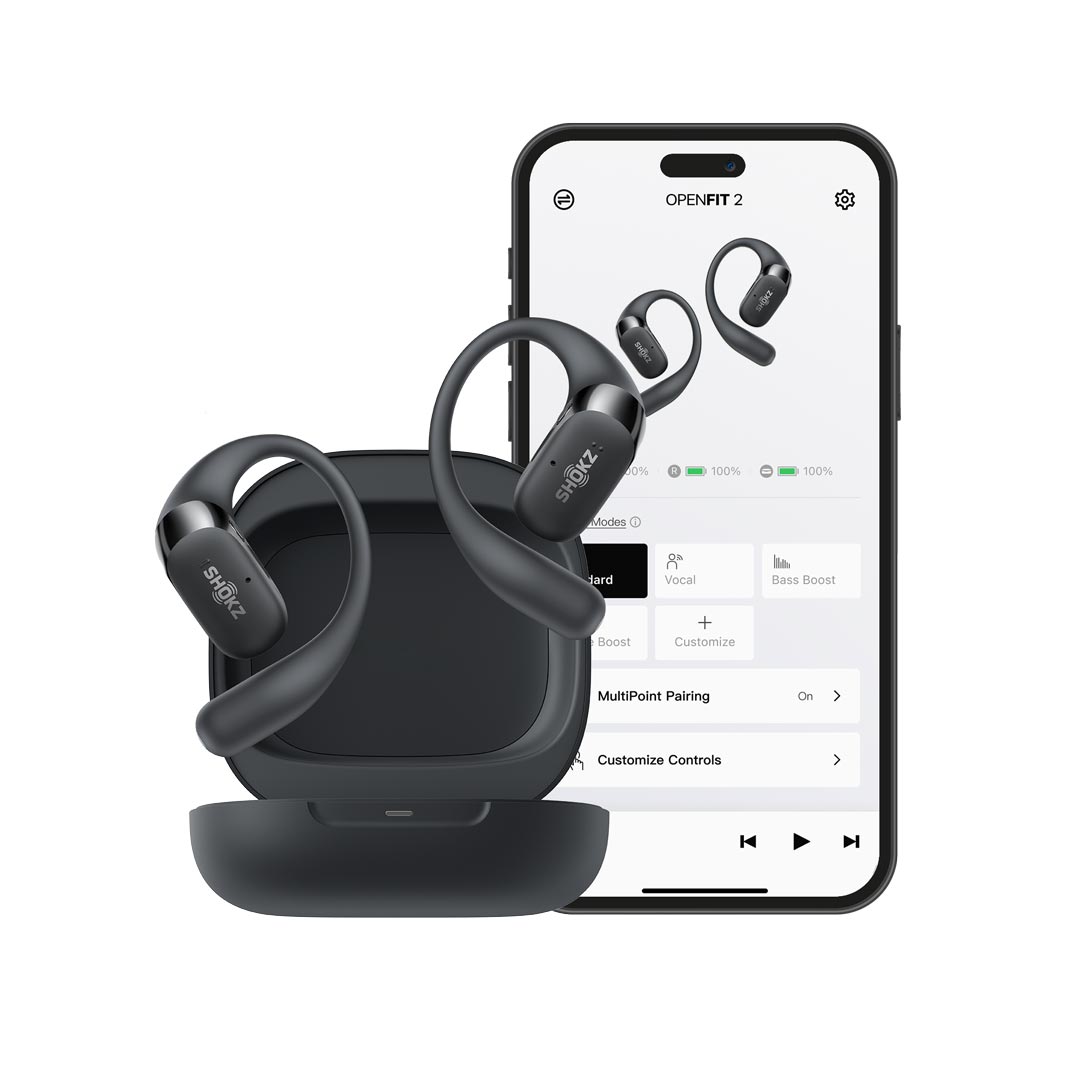 Casti wireless Shokz OpenFit 2+, impermeabile, tehnologie Dolby