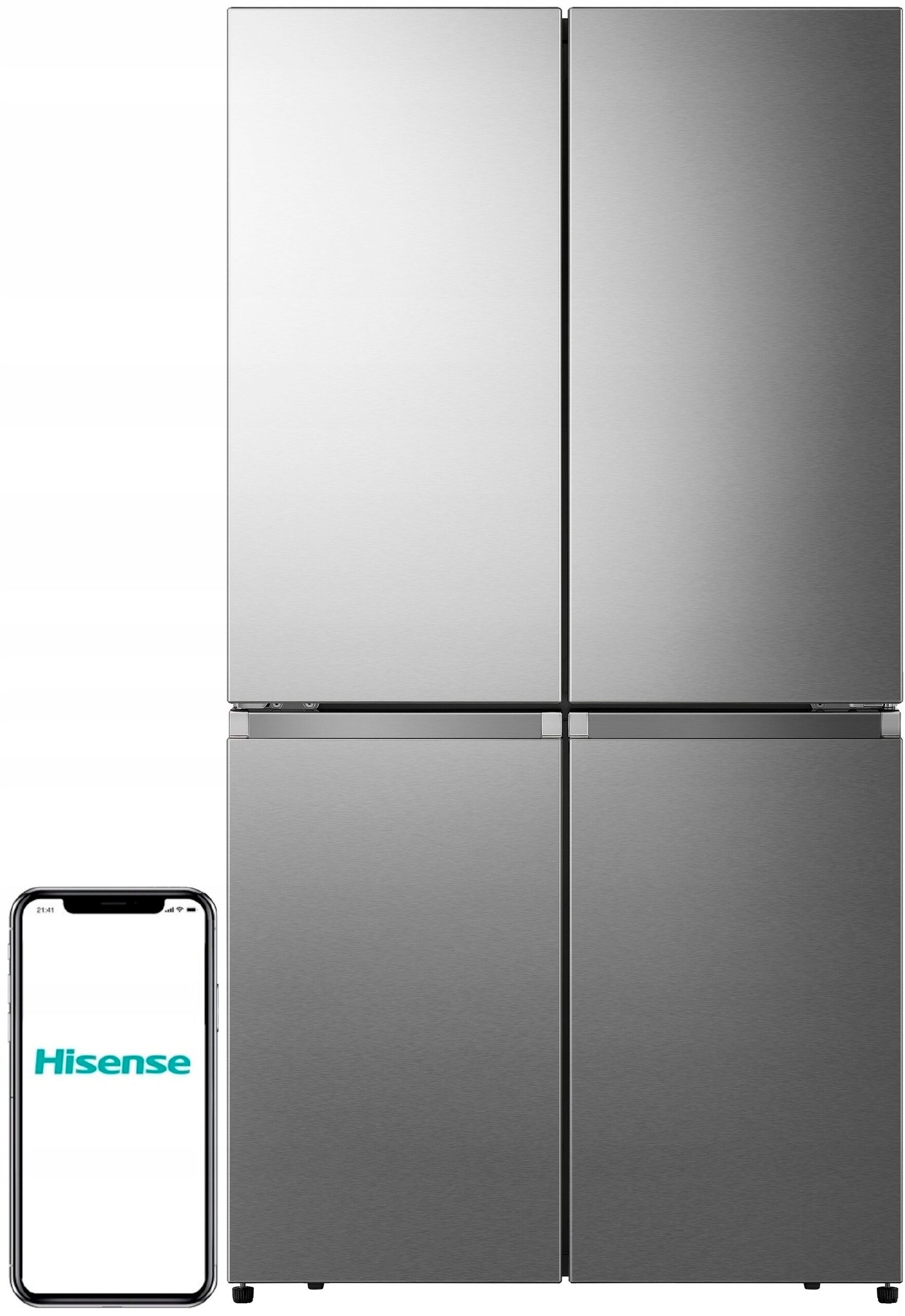 Frigider Side by Side, Hisense 178.5 cm, No Frost, 393 l, inox