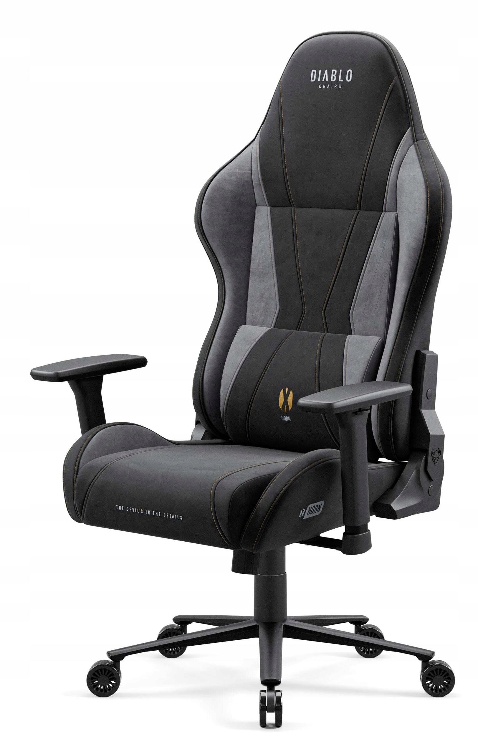 Scaun gaming, Diablo X-Horn 2.0, negru-gri, 49-58cm inaltime sezut
