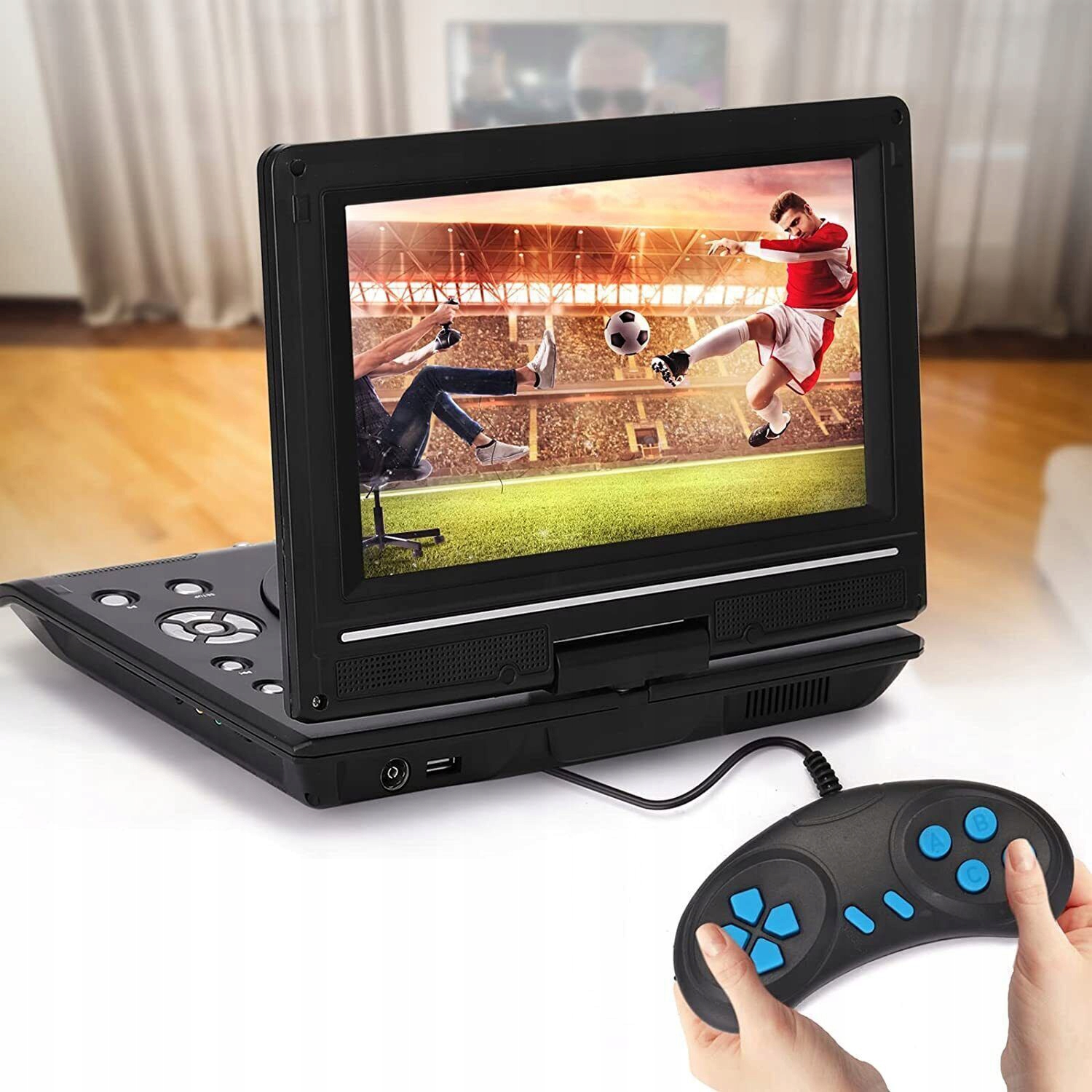 DVD auto, portabil, 7.8 inch, negru, set complet - eMAG.ro