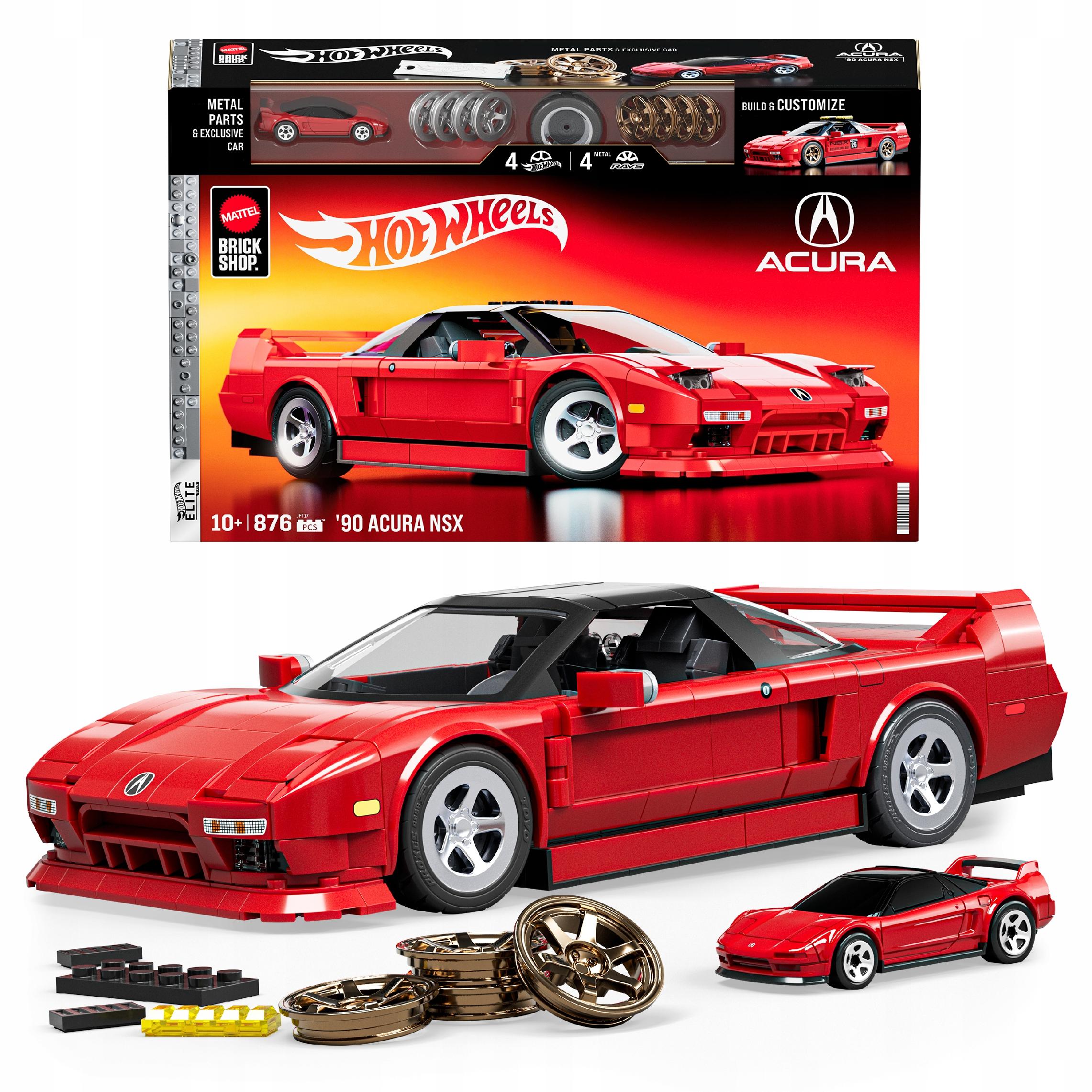 Set de constructie Mattel Brick Shop '90 Acura NSX, 876 elemente