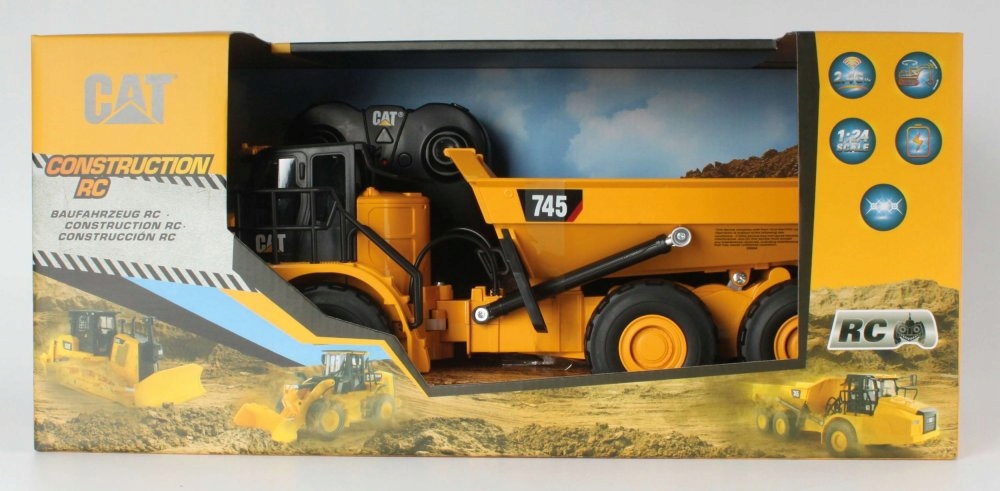 Carrera - 37025004-1:24 RC Cat 745 Articulated Truck pas cher Carrera - 37025004-1:24 RC Cat 745 Articulated Truck pas cher