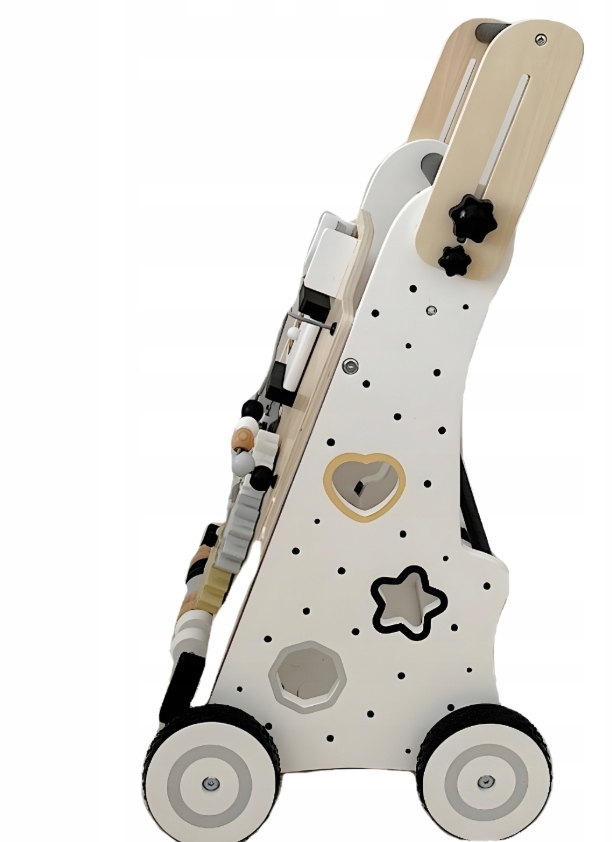 Jeździk pchacz drewniany chodzik dla dziecka dzieci tablica manipulacyjna