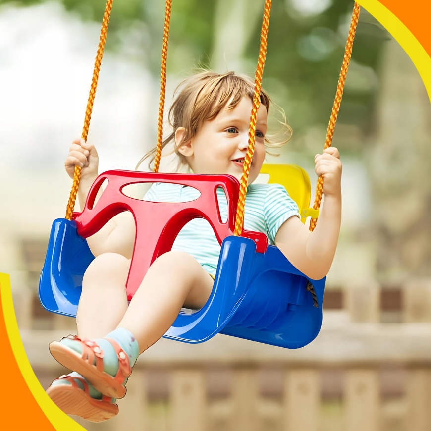 HUŚTAWKA DLA DZIECI OGRODOWA 3w1 MOCNA DO DOMU OGRODU DOMOWA NA LINACH 30KG