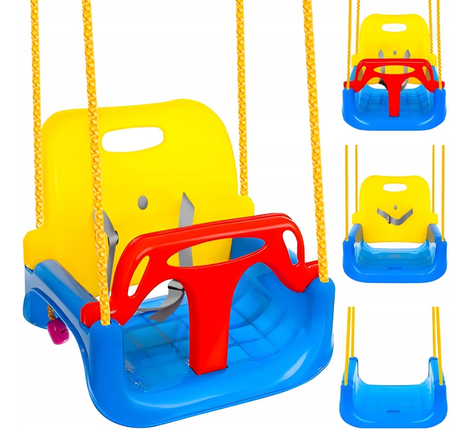 HUŚTAWKA DLA DZIECI OGRODOWA 3w1 MOCNA DO DOMU OGRODU DOMOWA NA LINACH 30KG