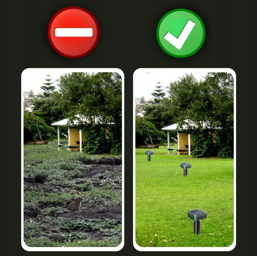 4x MOCNY ODSTRASZACZ SOLARNY KRETÓW NORNICE KRETY HIT