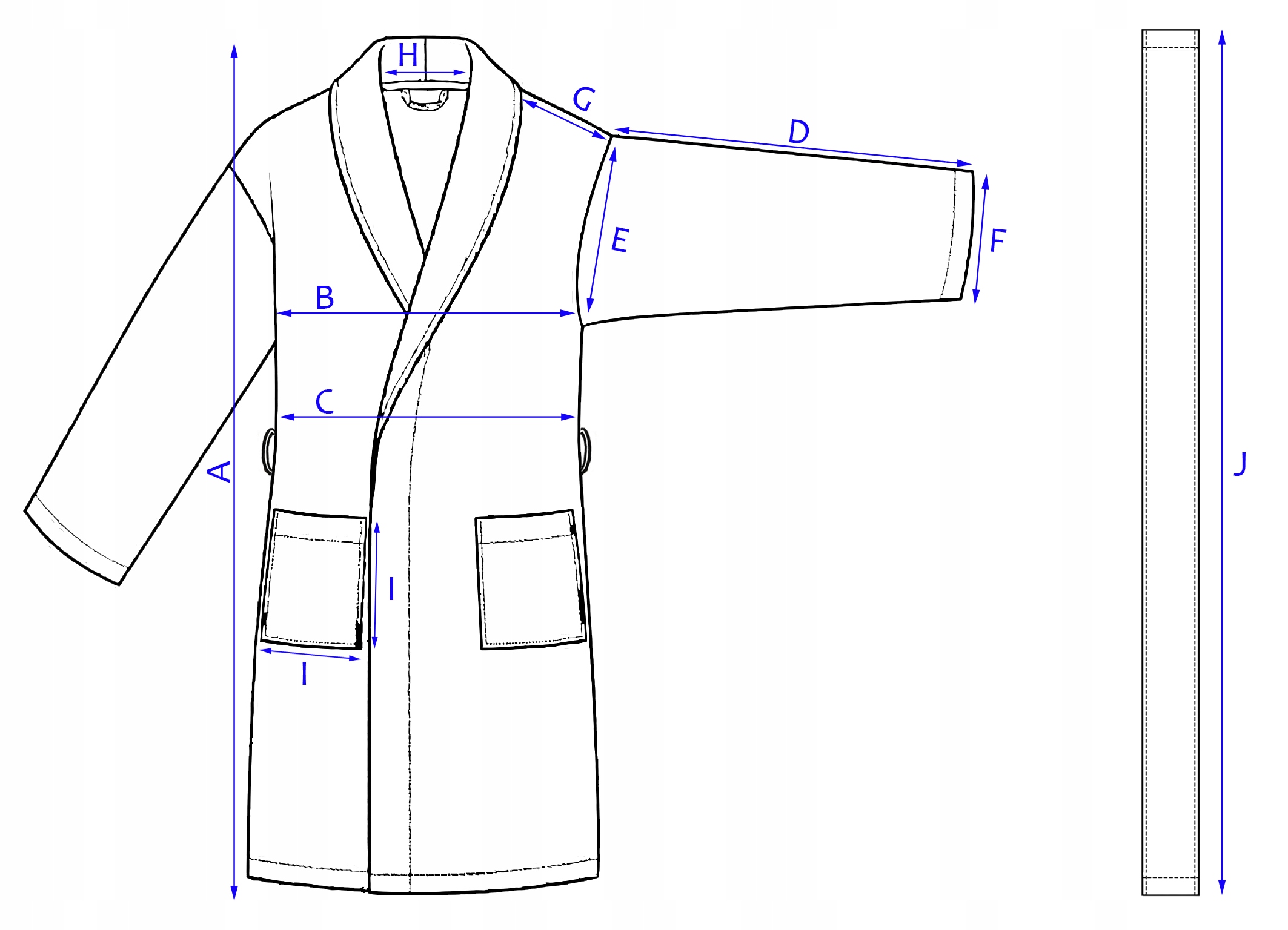 [Zbliżenie na splot szlafroka frotte]
