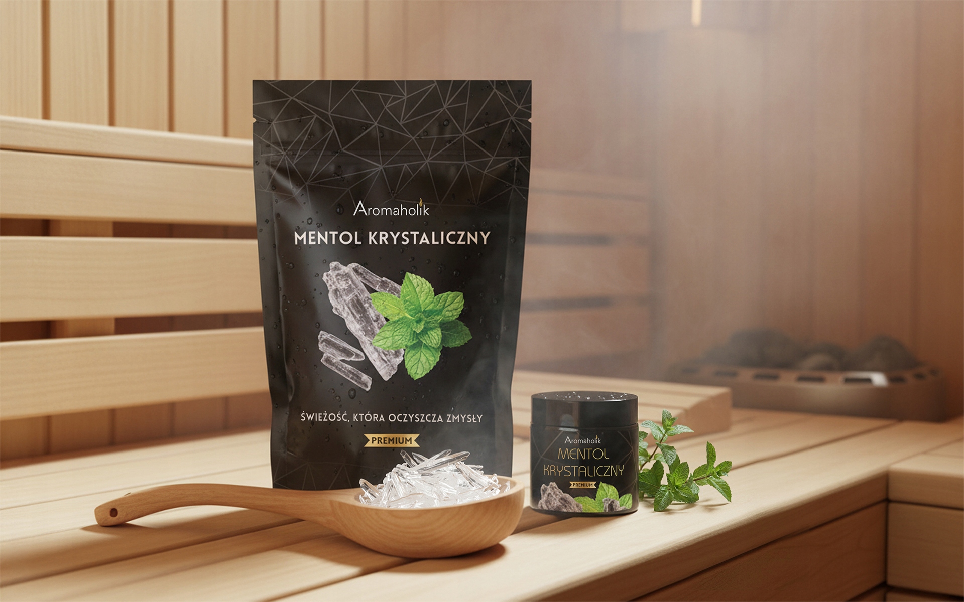 Naturalny mentol krystaliczny 40g w słoiczku - ulga dla zatok