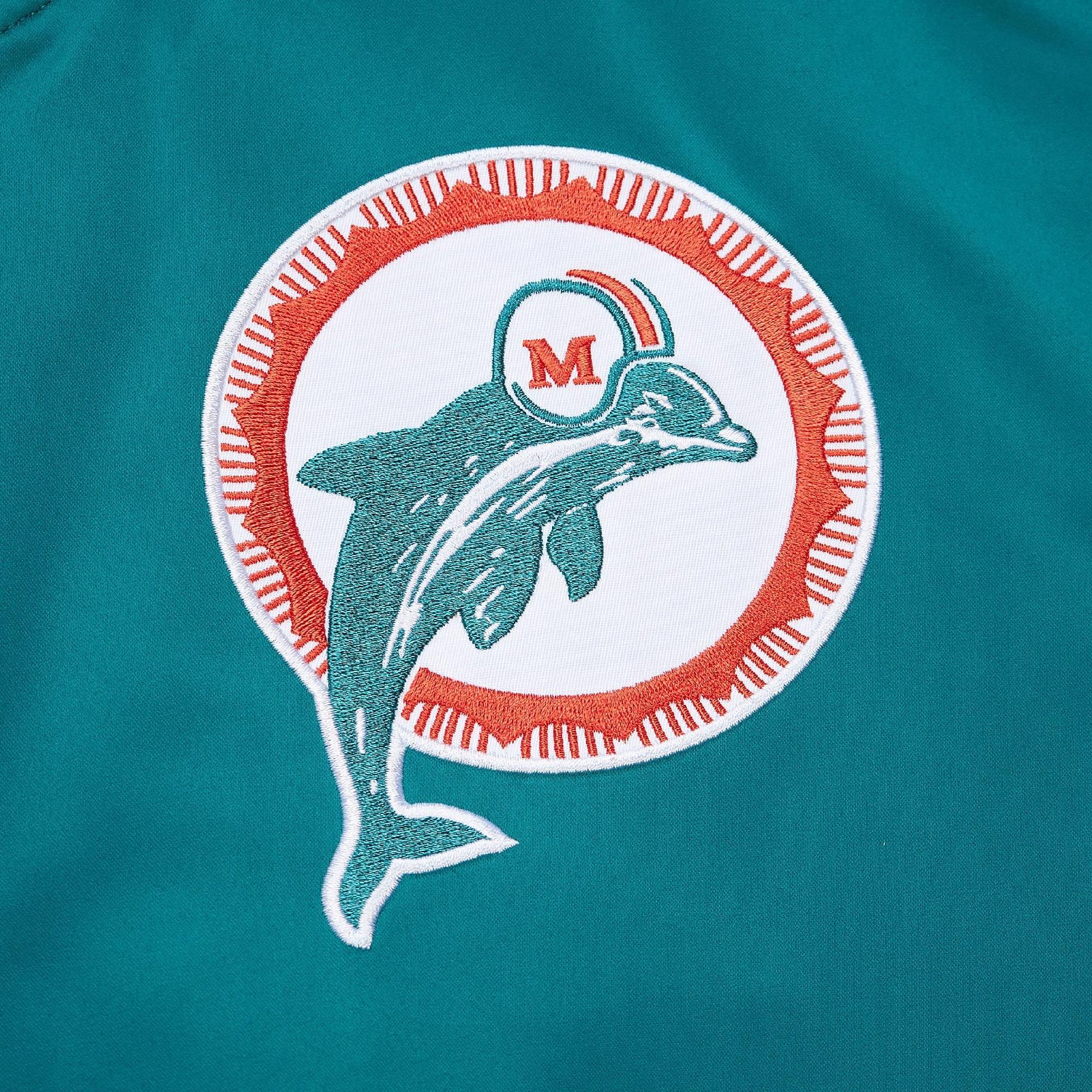 Férfi sportkabát Mitchell & Ness Miami Dolphins Throwbacks, türkiz 
