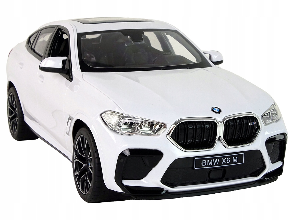 Masinuta R/C Bmw X6 M 1:14, Rastar, alb, 35x13x14cm, set cu pilot