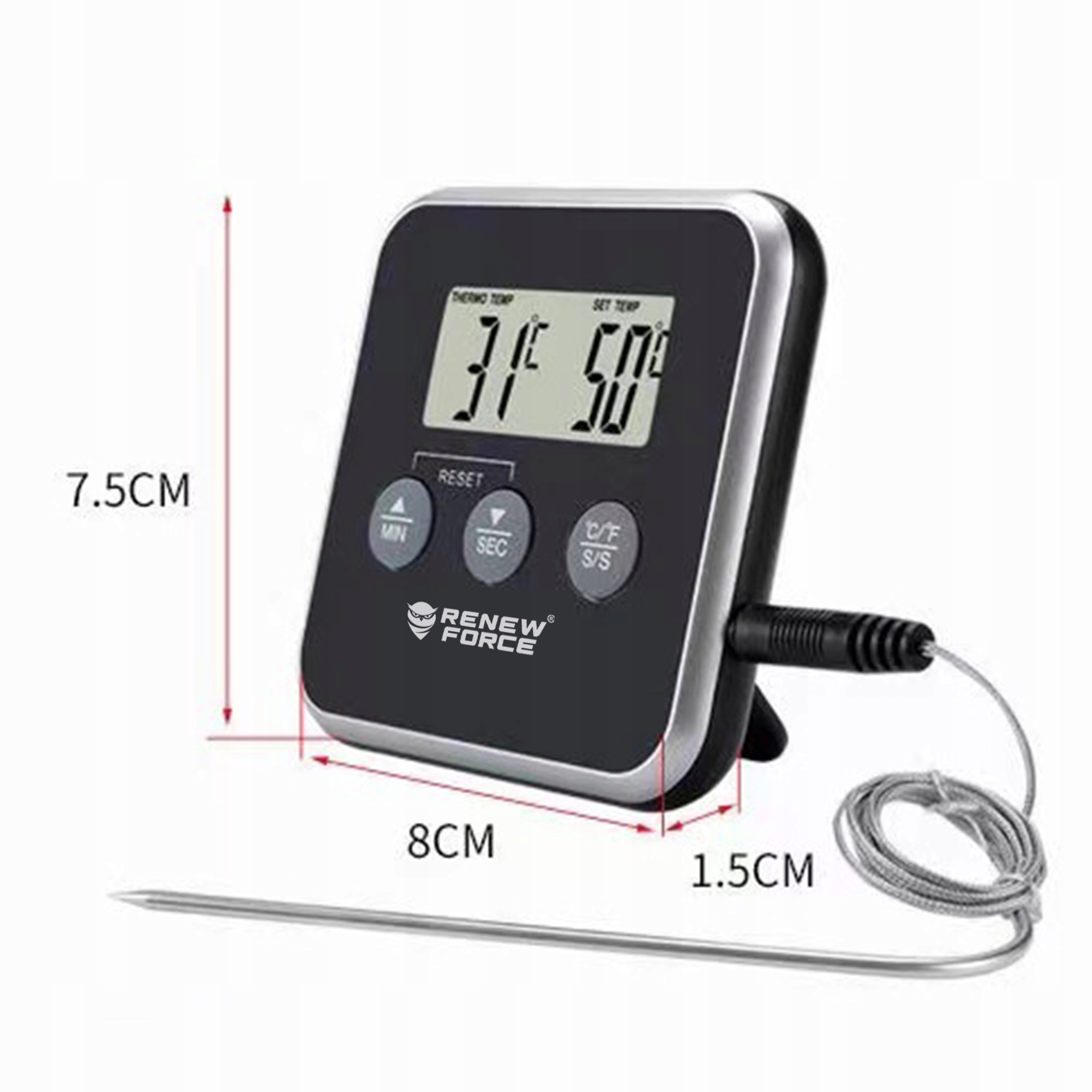 Termometr z sondą kuchenny Renew Force