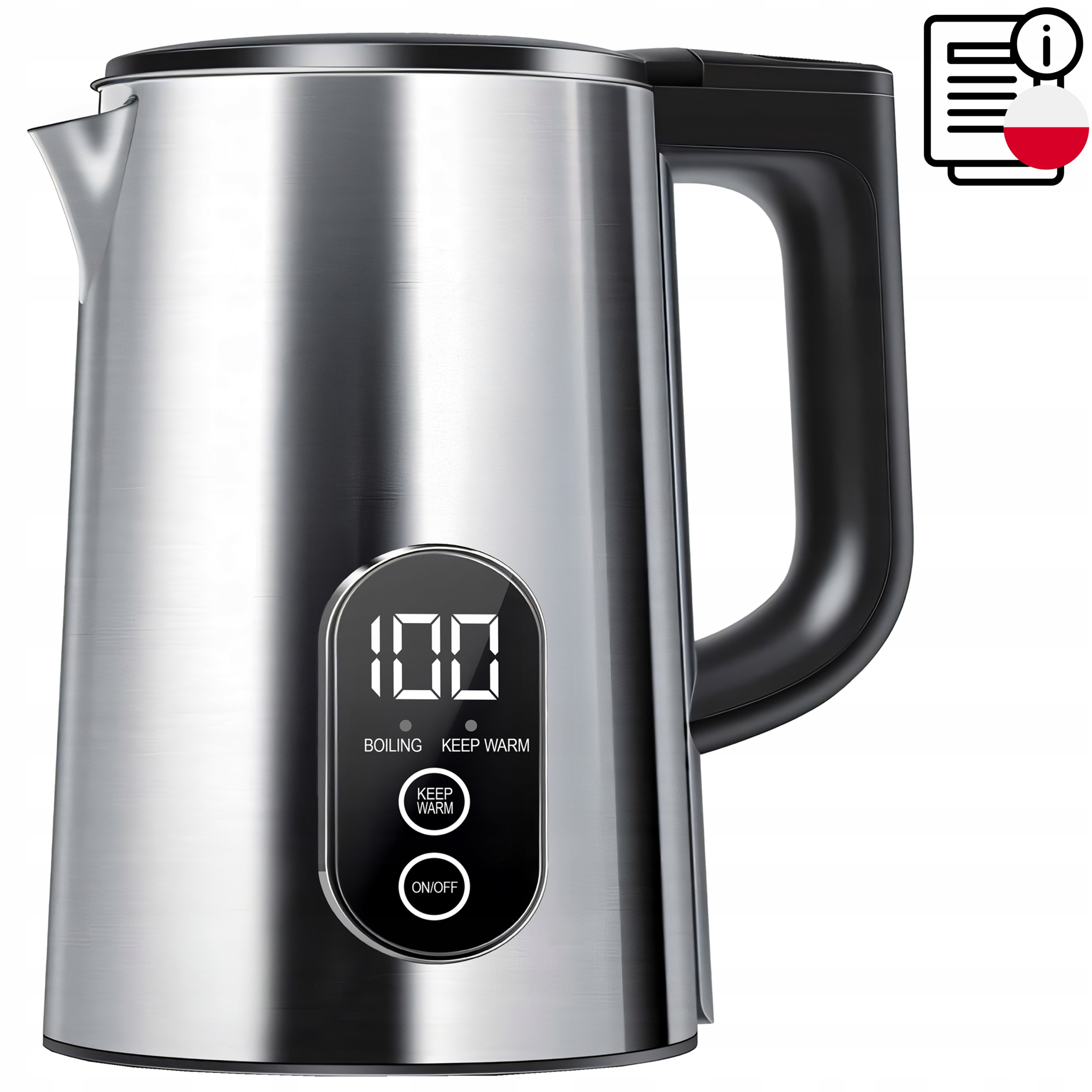 Czajnik elektryczny RETOO ER1243 1800 W 1,8 l srebrny/szary