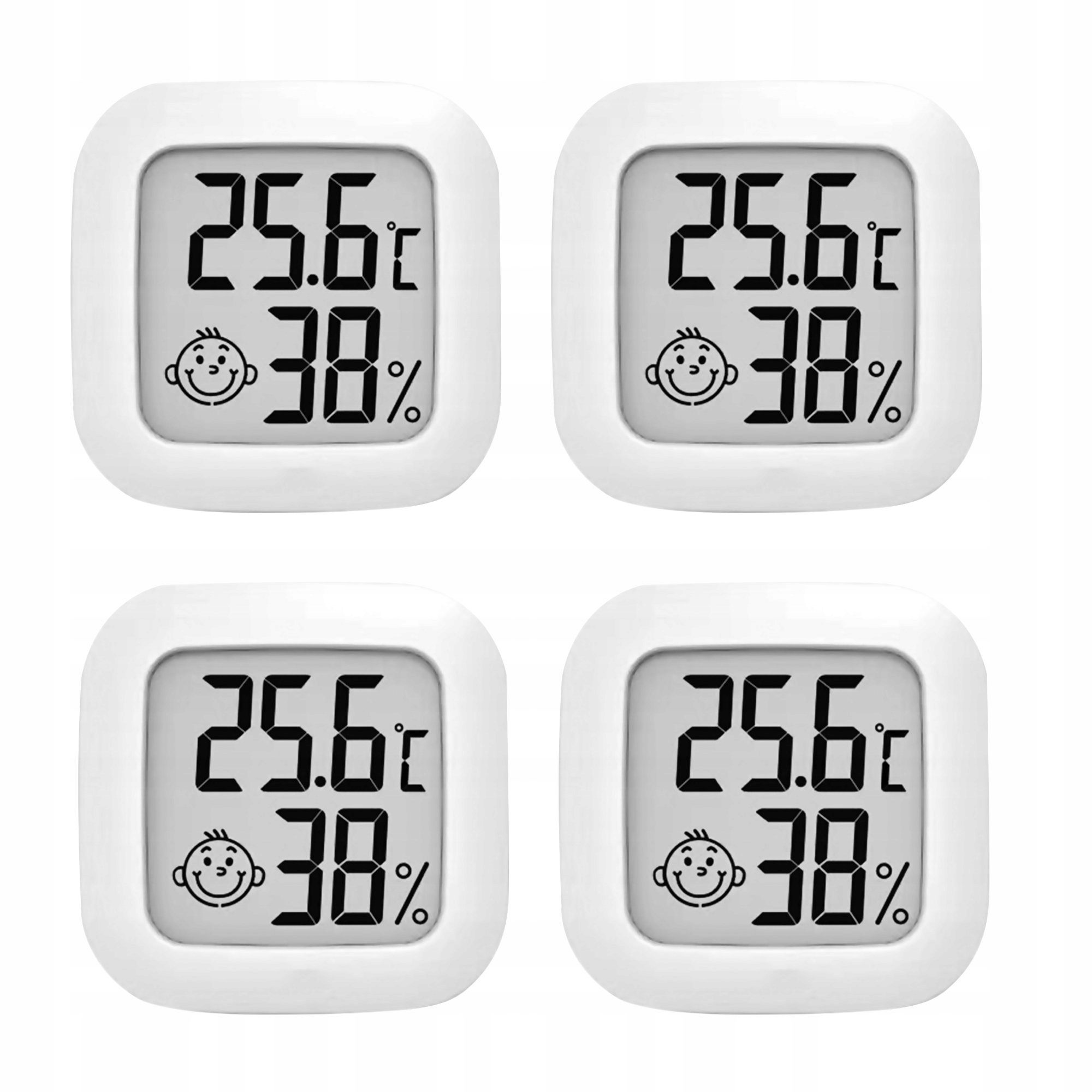 4x TERMOMETR POKOJOWY CYFROWY HIGROMETR ELEKTRONICZNY WILGOTNOŚĆ POWIETRZA