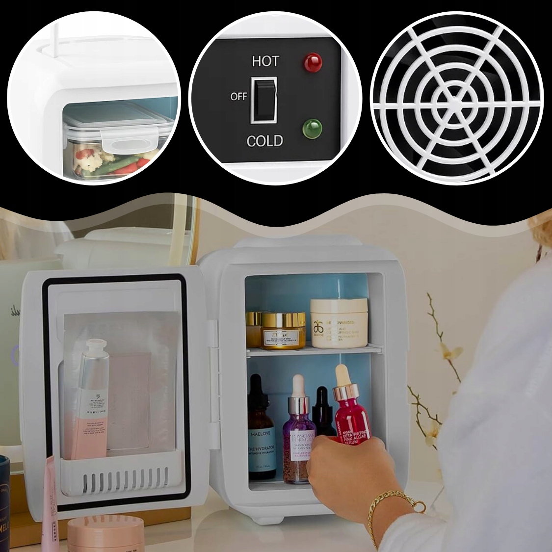 LODÓWKA SAMOCHODOWA TURYSTYCZNA PRZENOŚNA CHŁODZENIE I GRZANIE 12V DO AUTA