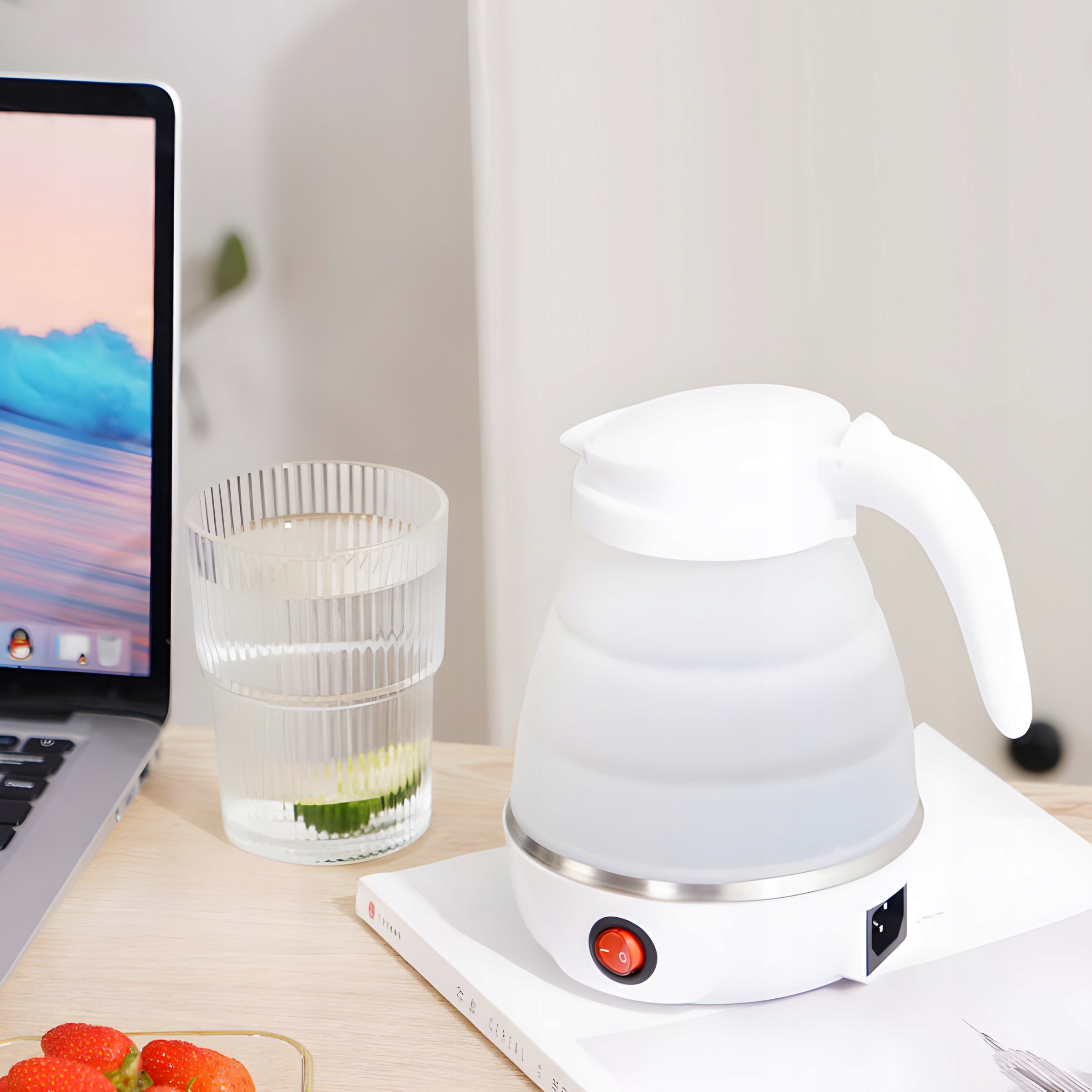 Czajnik elektryczny RETOO składany turystyczny 750 W 0,6 l biały