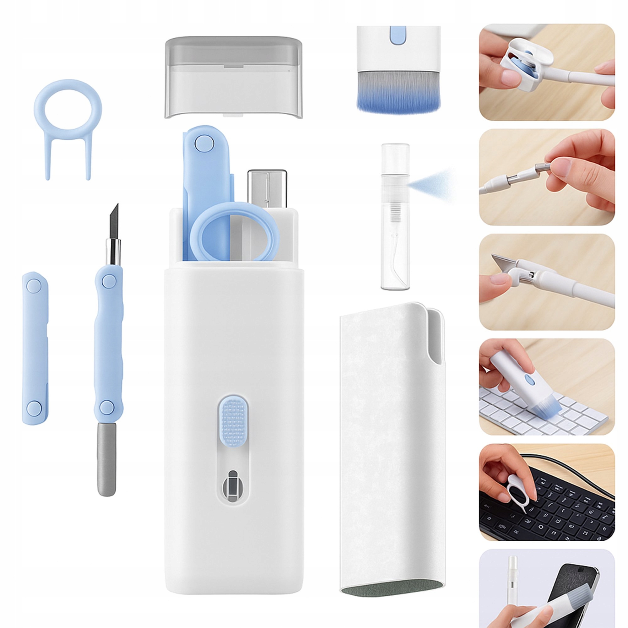 NARZĘDZIE CZYŚCIK DO TELEFONU SŁUCHAWEK ELEKTRONIKI CZYSZCZENIA SZCZELIN