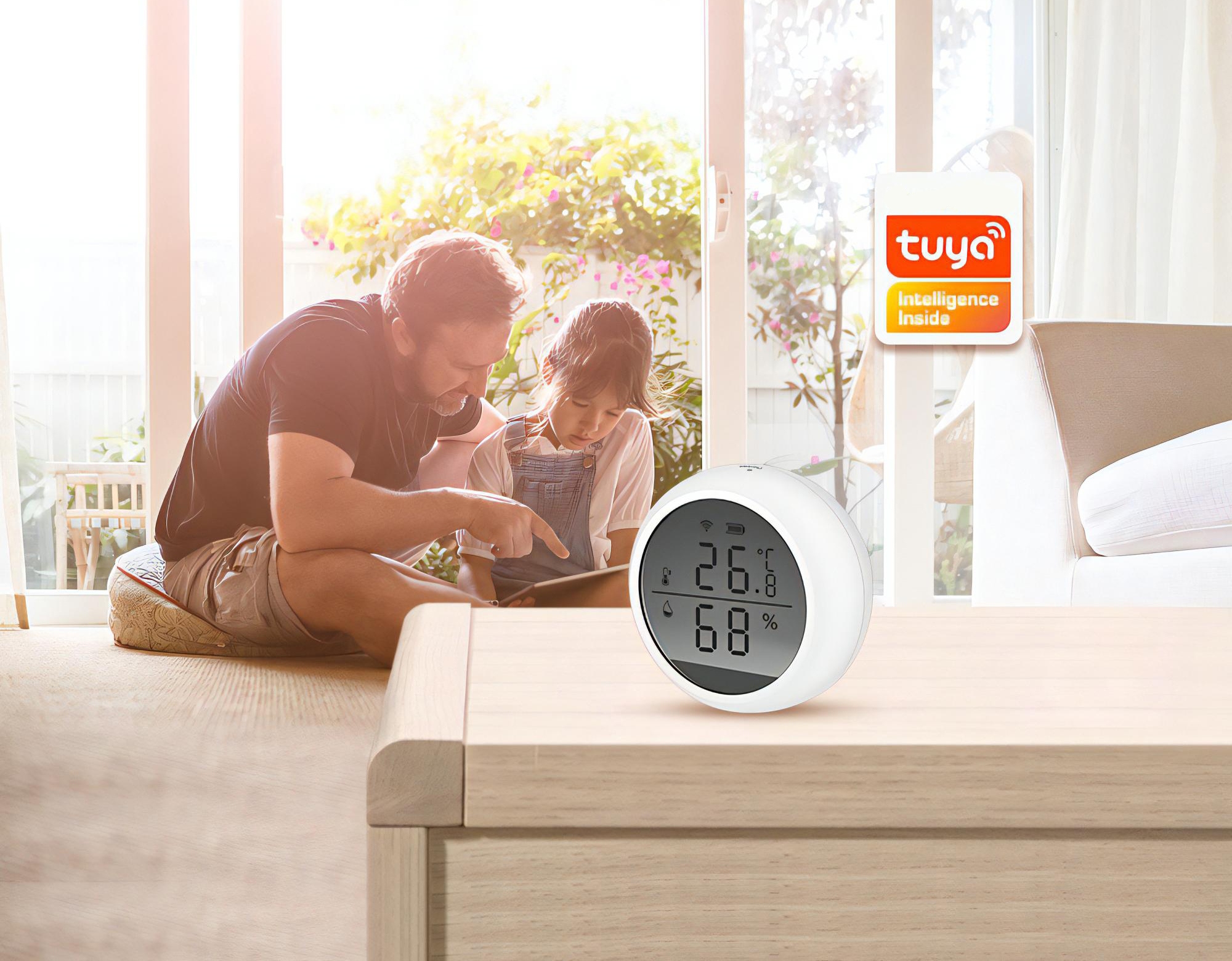 Czujnik Temperatury i Wilgotności ZigBee TUYA LCD Smart Life Dom Higrometr