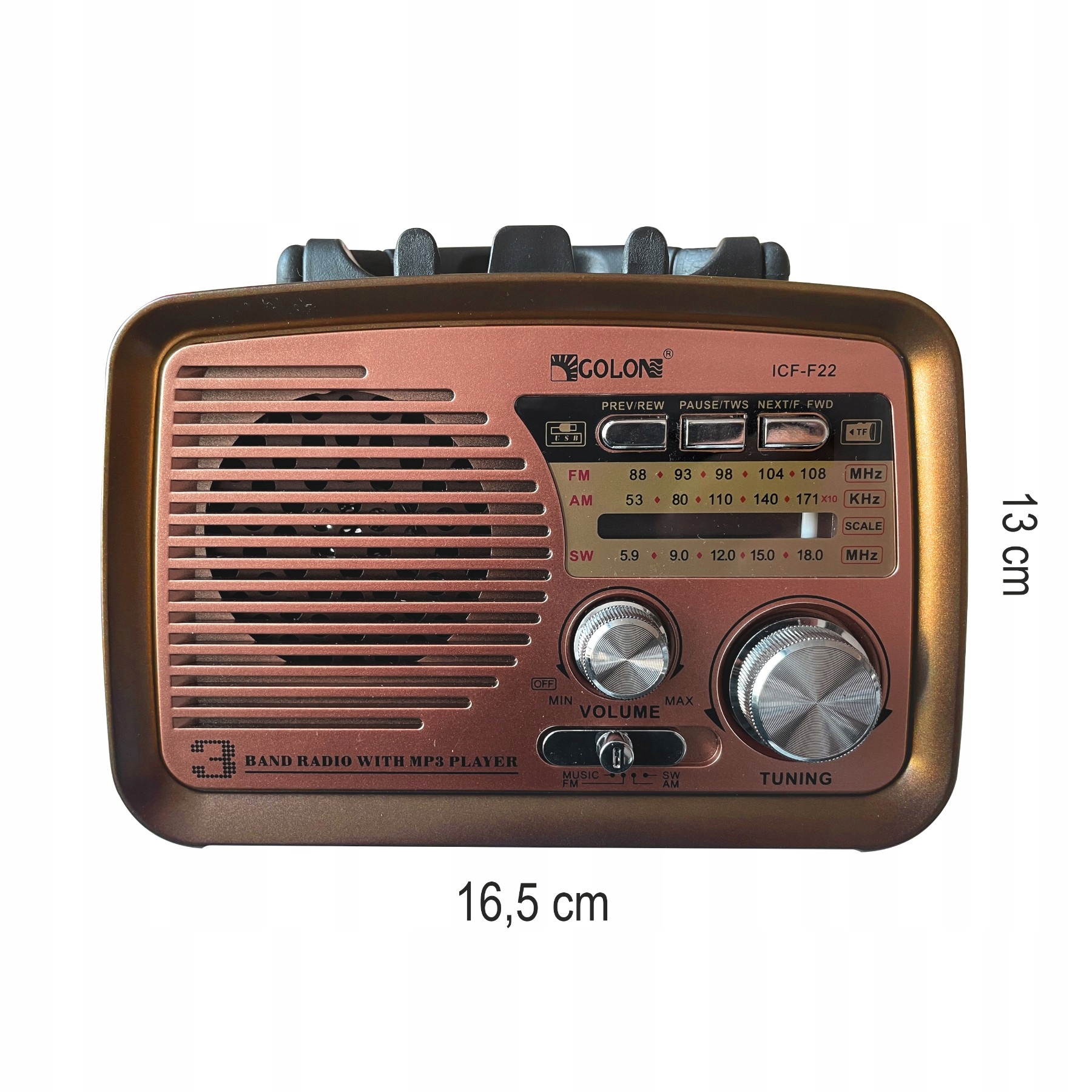 Radio baterie AM RETOO E972-2