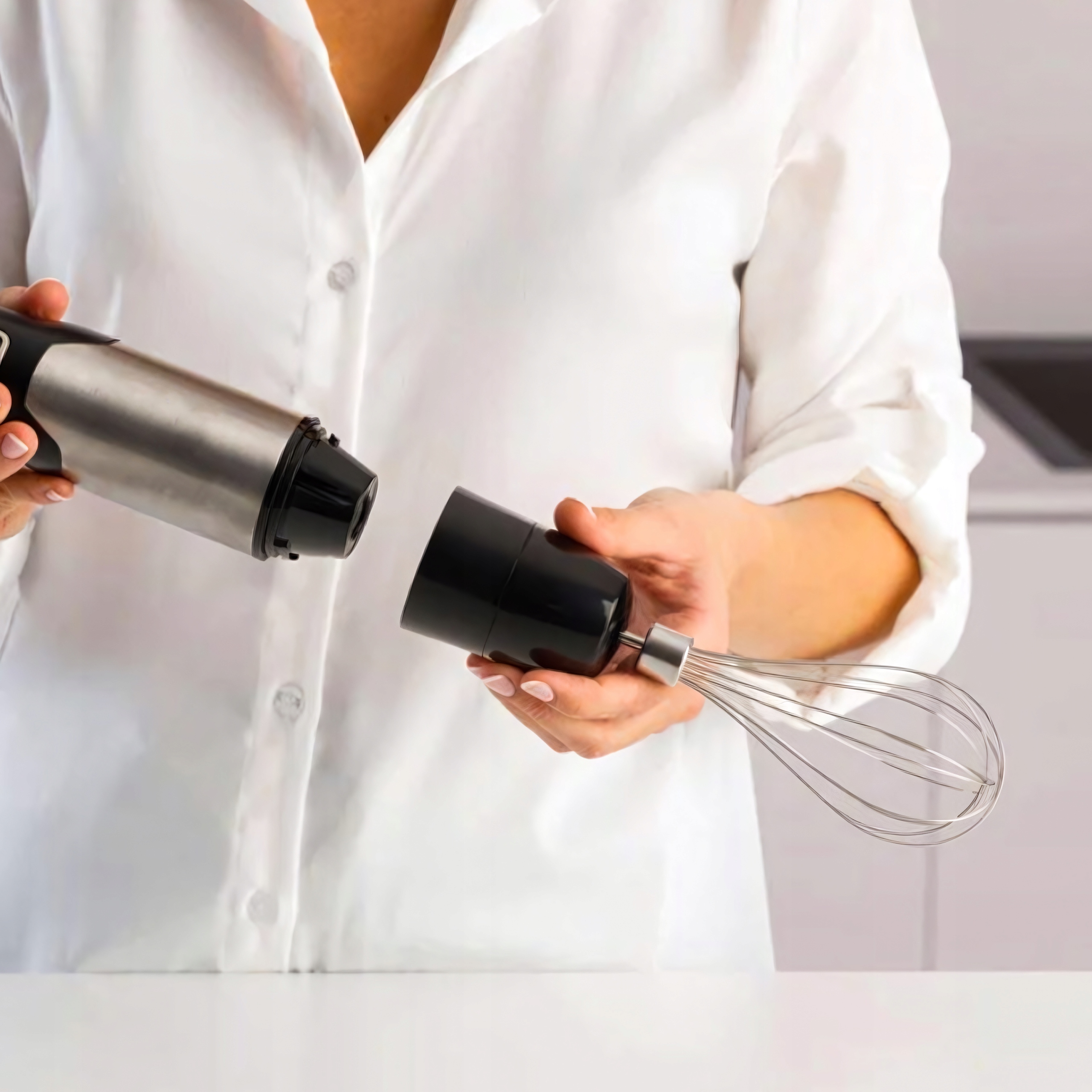 Blender ręczny Retoo Bledner OR1106 1200 W srebrny/szary