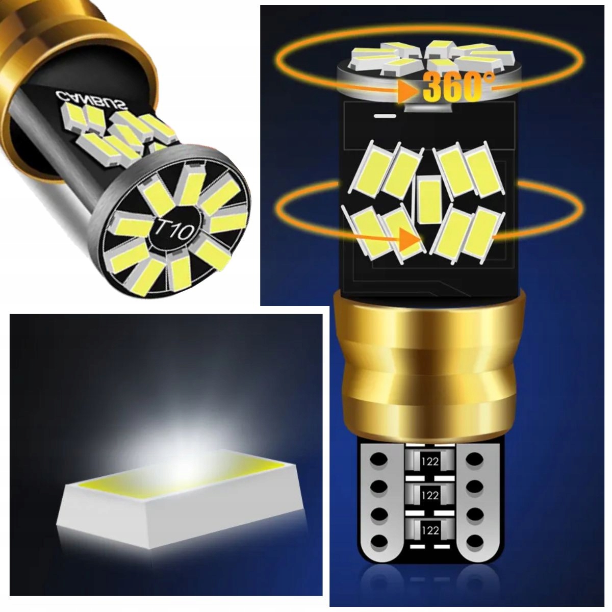 Żarówka Interlook T10-27SMD-3014-CANBUS W5W 5 W 1 szt.