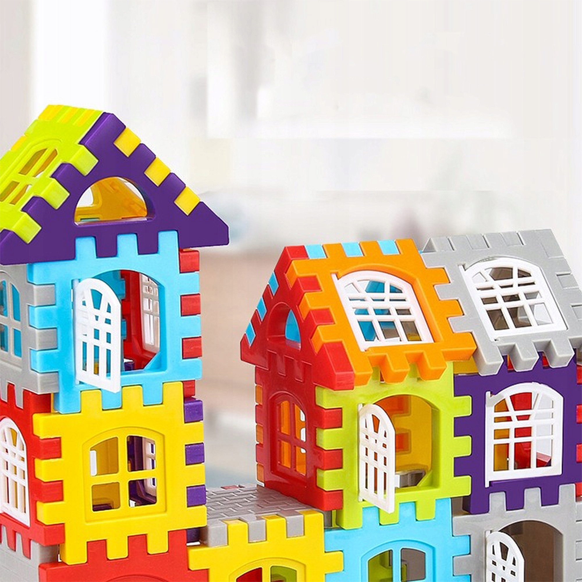 KLOCKI KONSTRUKCYJNE BUDOWLANE WAFLE 100 ELEMENTÓW DO BUDOWANIA DLA DZIECI