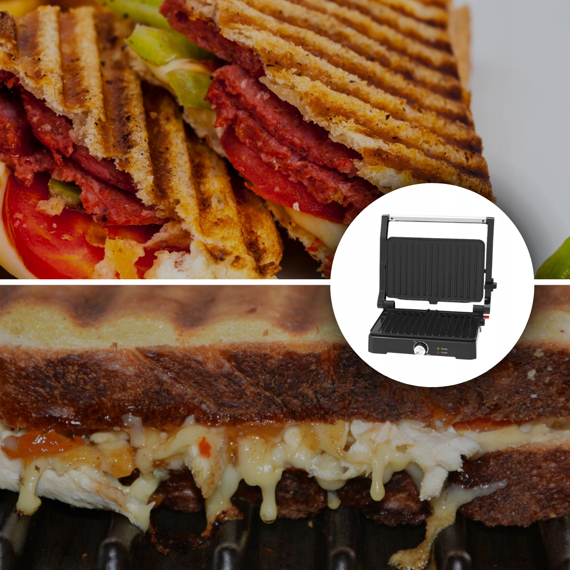 Opiekacz MEMFLOW B30202L7A srebrny/szary 1000 W