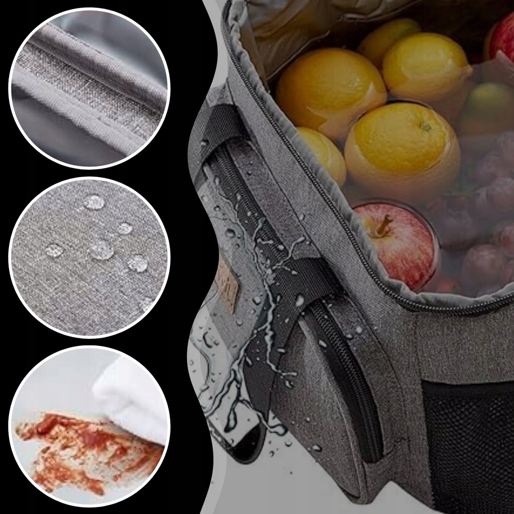 Torba termiczna MEMFLOW Torba termiczna 18L termoizolacyjna szary 18 l