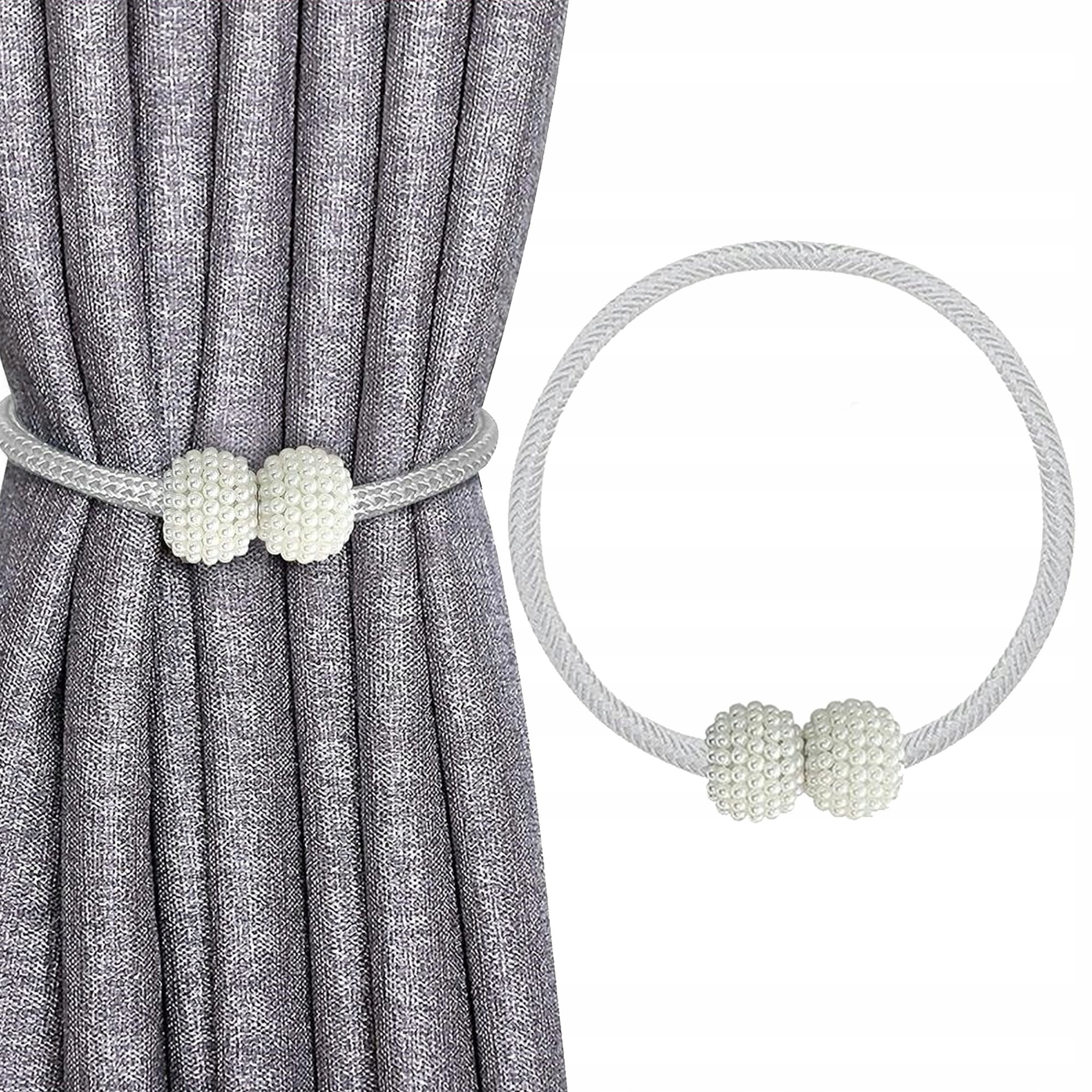 SPINKA SZNURKOWA DO ZASŁON FIRAN MAGNES KLAMRA UPIĘCIE SZNUREK DO FIRANEK