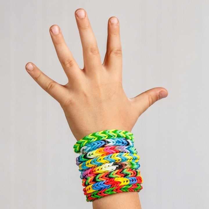 GUMKI DO ROBIENIA BRANSOLETEK DUŻY ZESTAW 6800 ELEMENTÓW XXL DLA DZIECKA