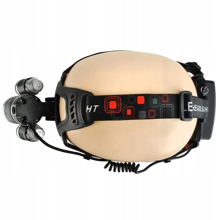 MOCNA LATARKA CZOŁOWA AKUMULATOROWA 3x LED CREE XM L T6 CZOŁÓWKA NA GŁOWĘ